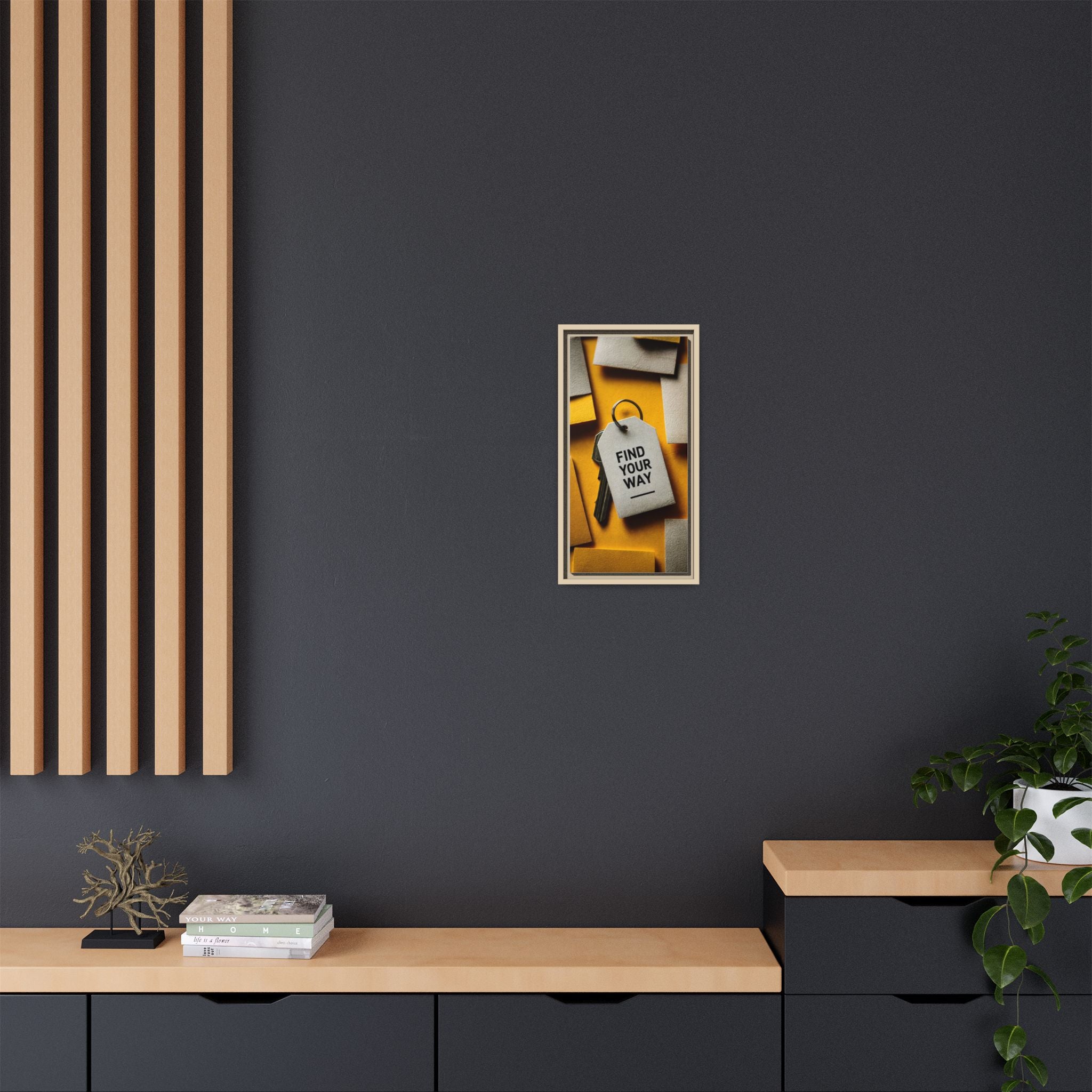 Find Your Way Motivational Wall Art — Framed Matte Canvas