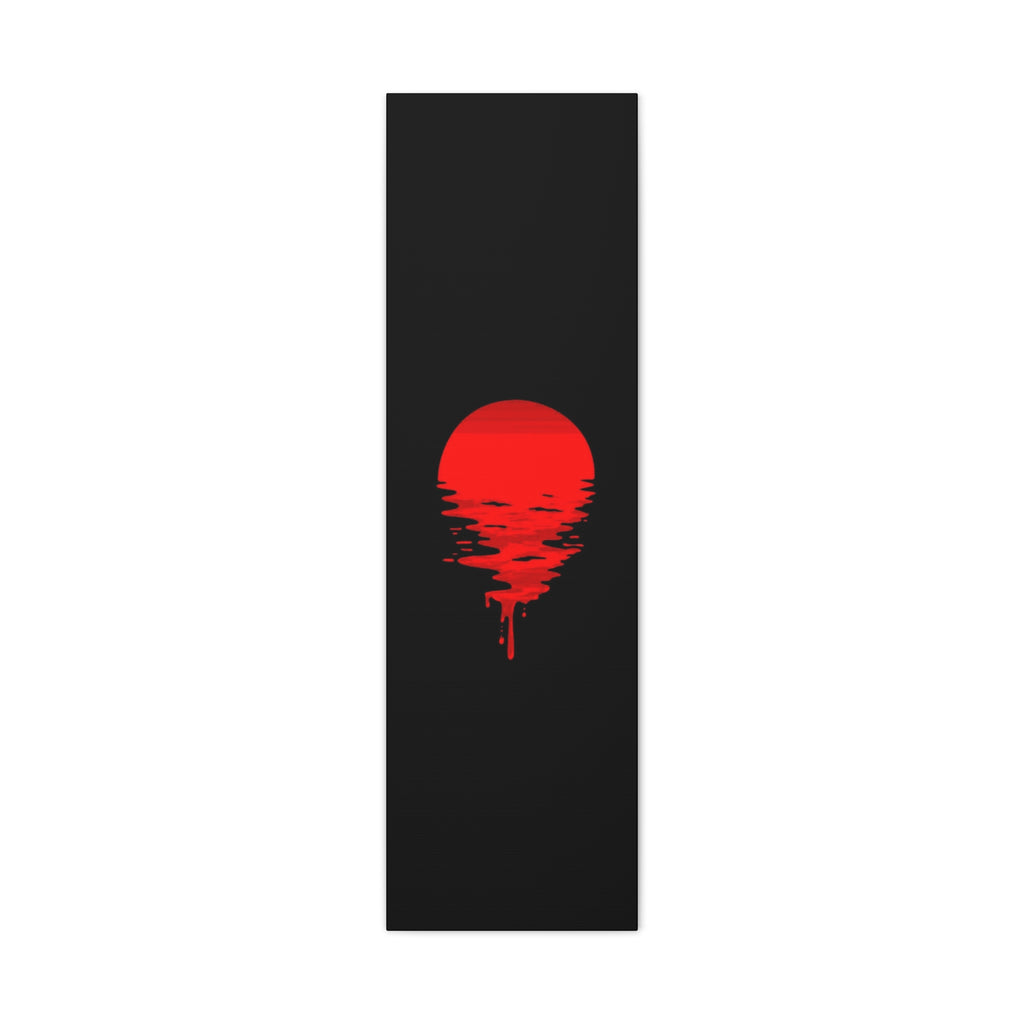 Sunset Canvas Art Print, Modern Wall Decor, Red and Black Home Decor, Abstract Art