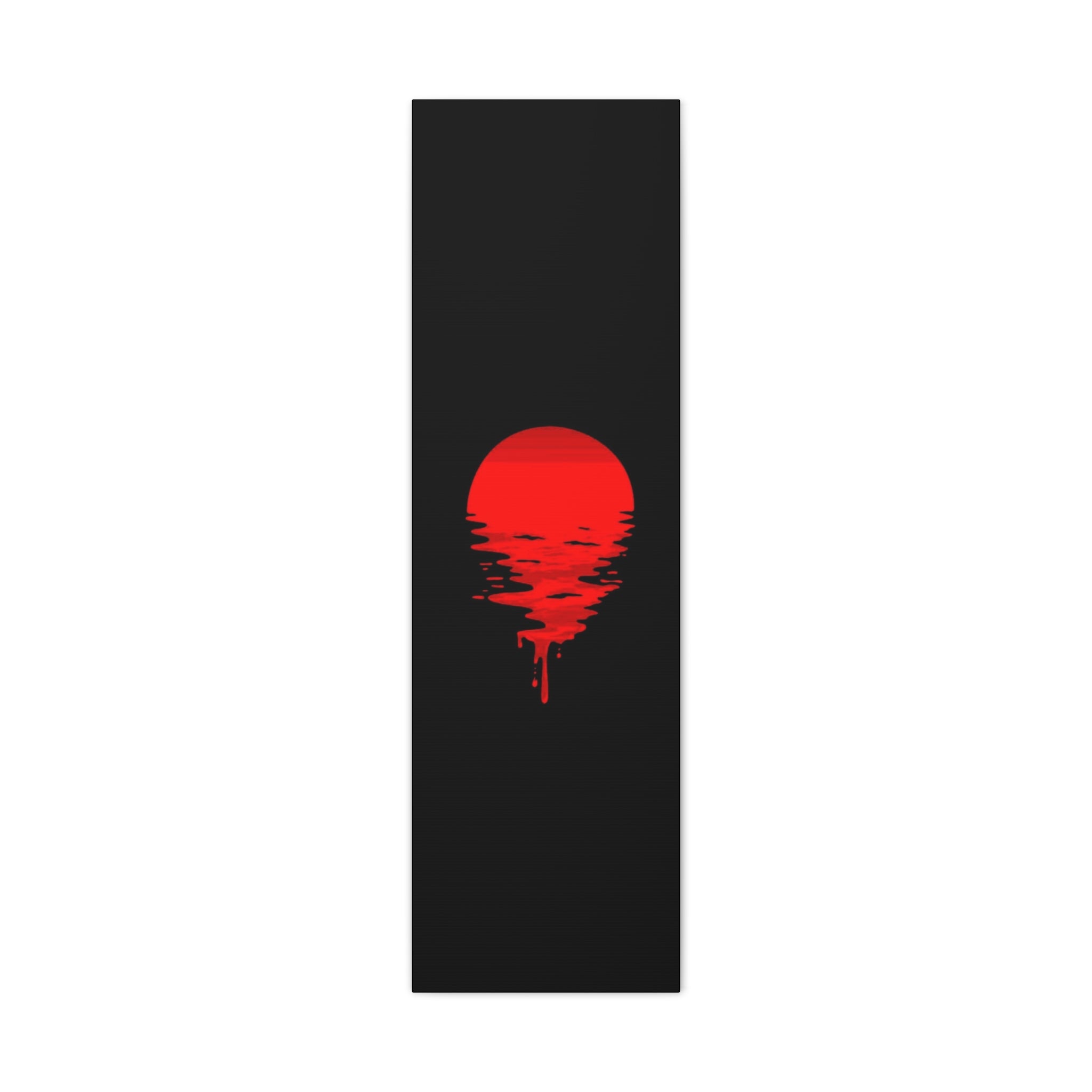 Sunset Canvas Art Print, Modern Wall Decor, Red and Black Home Decor, Abstract Art