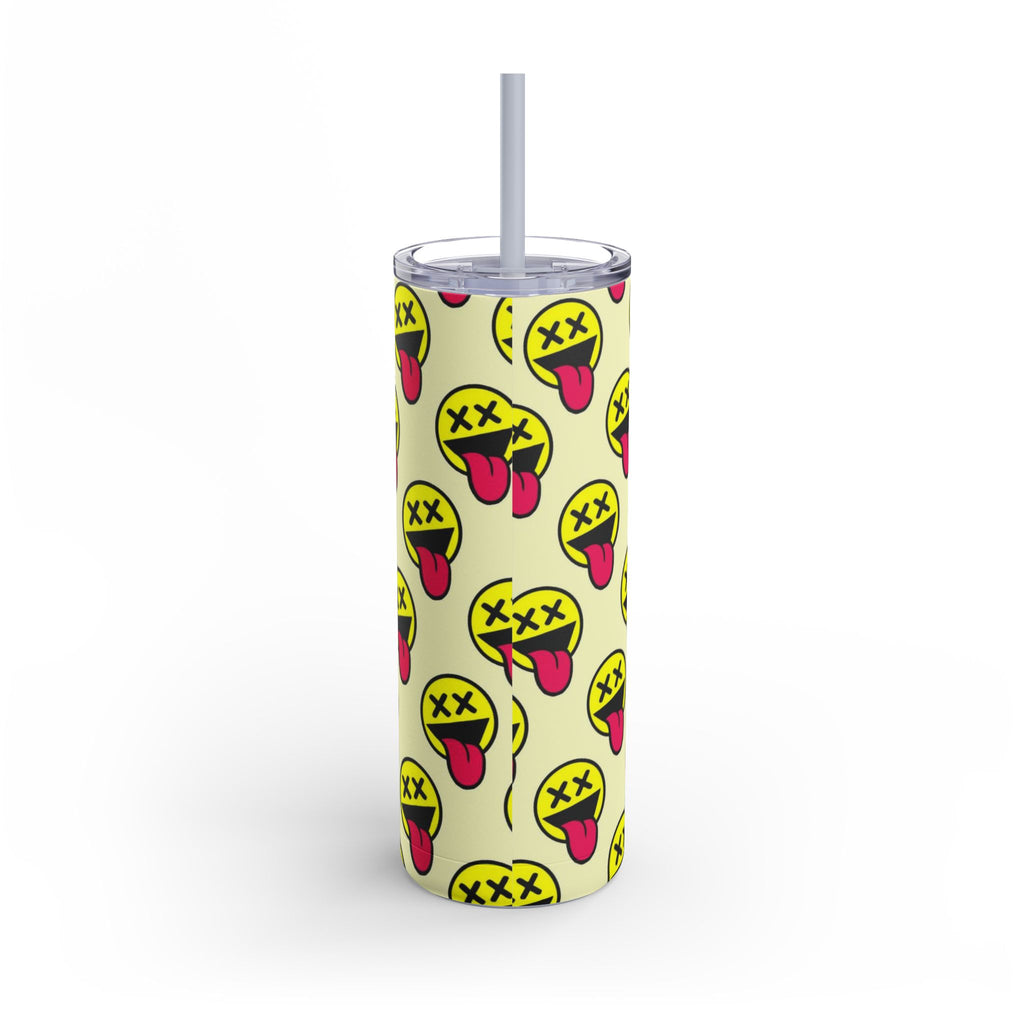 Funny Emoji Tumbler, 20oz, Party Cup, Gift for Teens, Drinkware, Kawaii Style, Summer Vibes, Unique Design