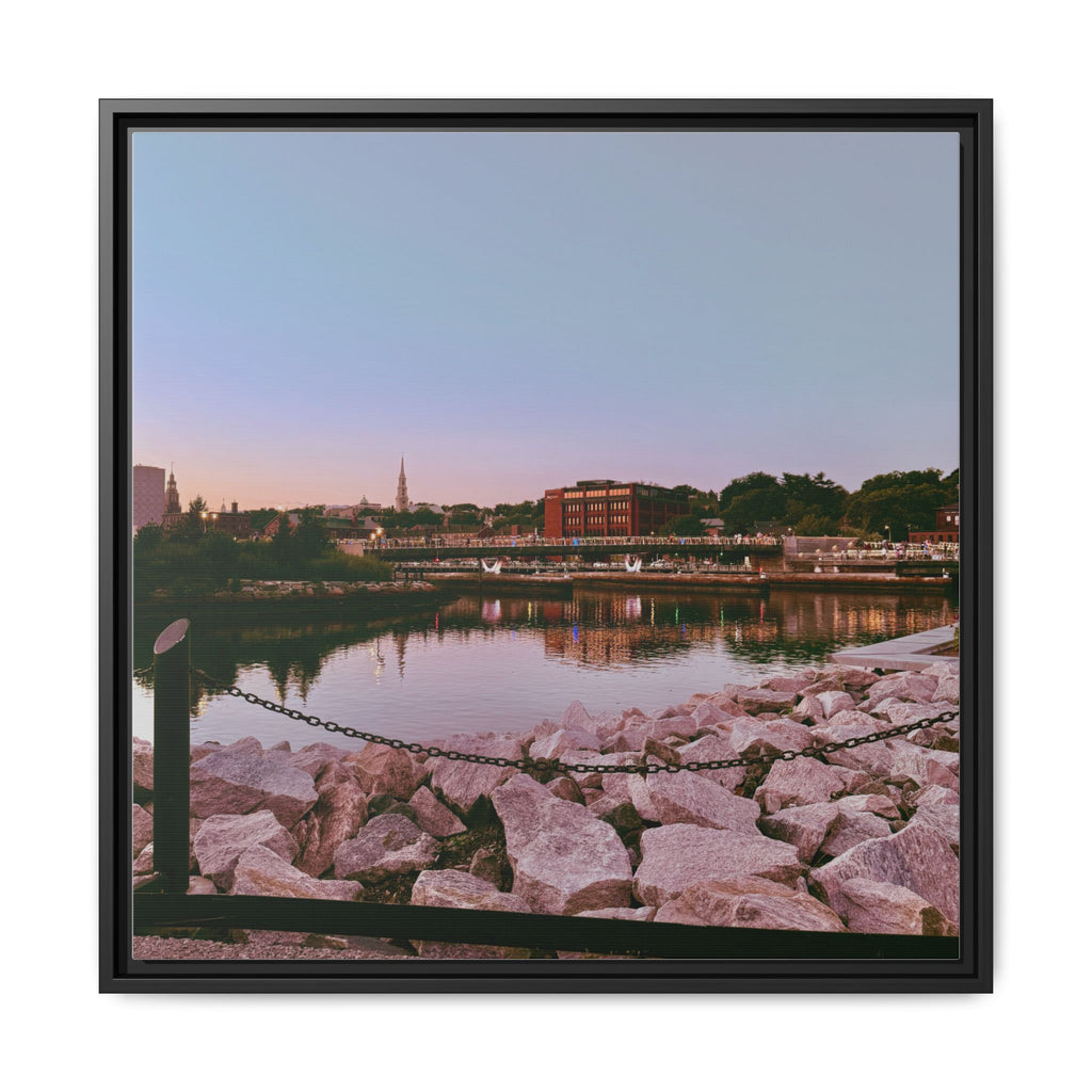 Tranquil Harbor Sunset Wall Art