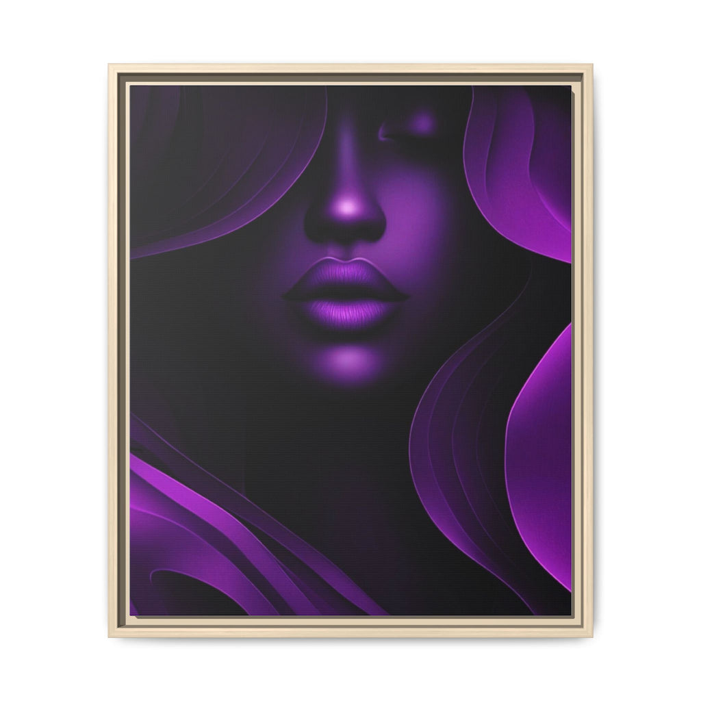 The Quiet Bloom – Purple Abstract Woman Portrait