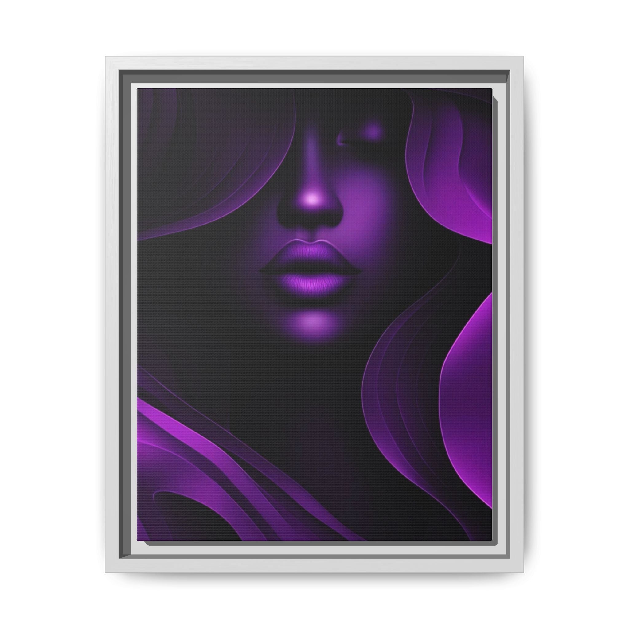 The Quiet Bloom – Purple Abstract Woman Portrait
