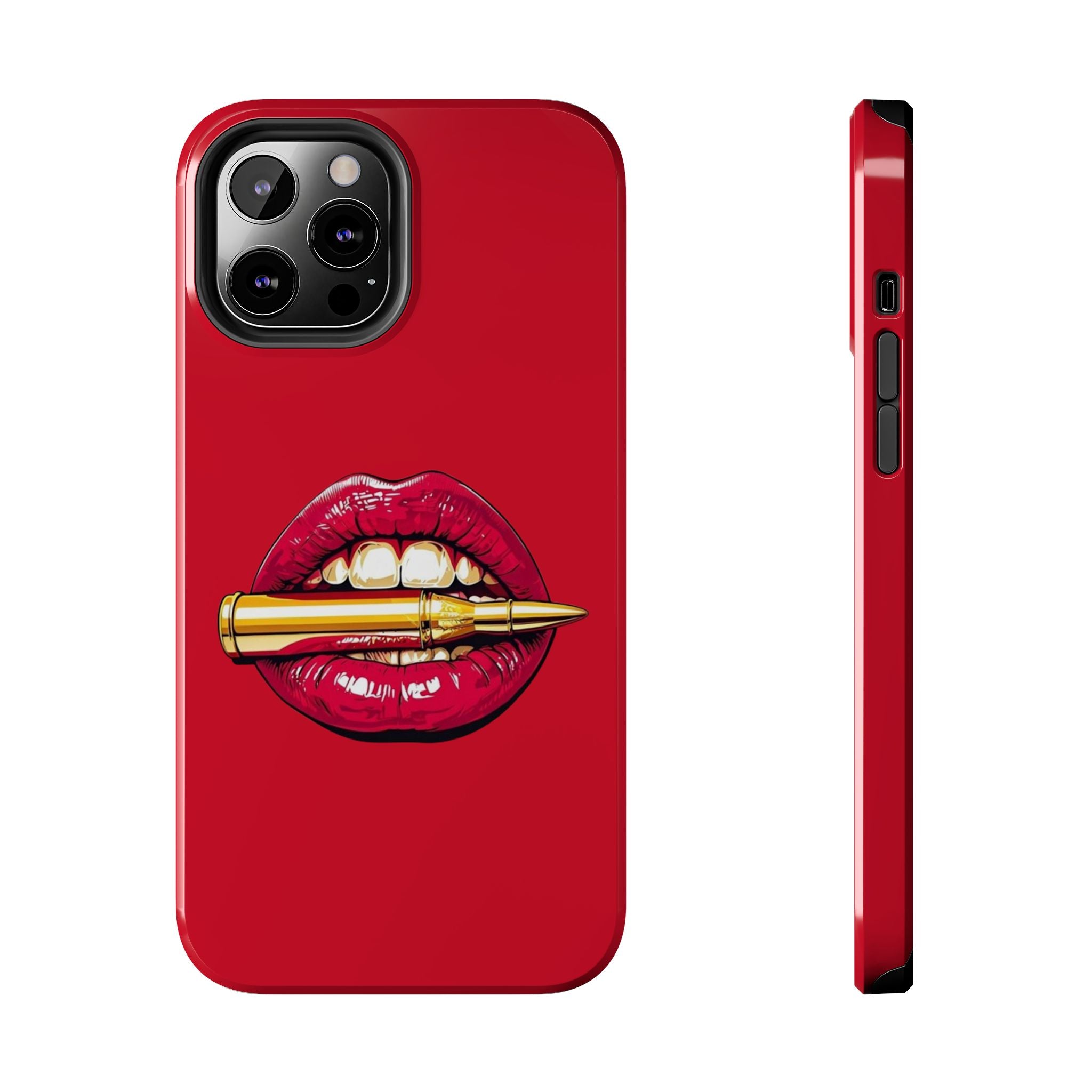 Bold Lipstick Phone Case - Tough Cover for Trendsetters, Vibrant Red Phone Skin, Fashionable Phone Accessory, Unique Gift for Her, [...]