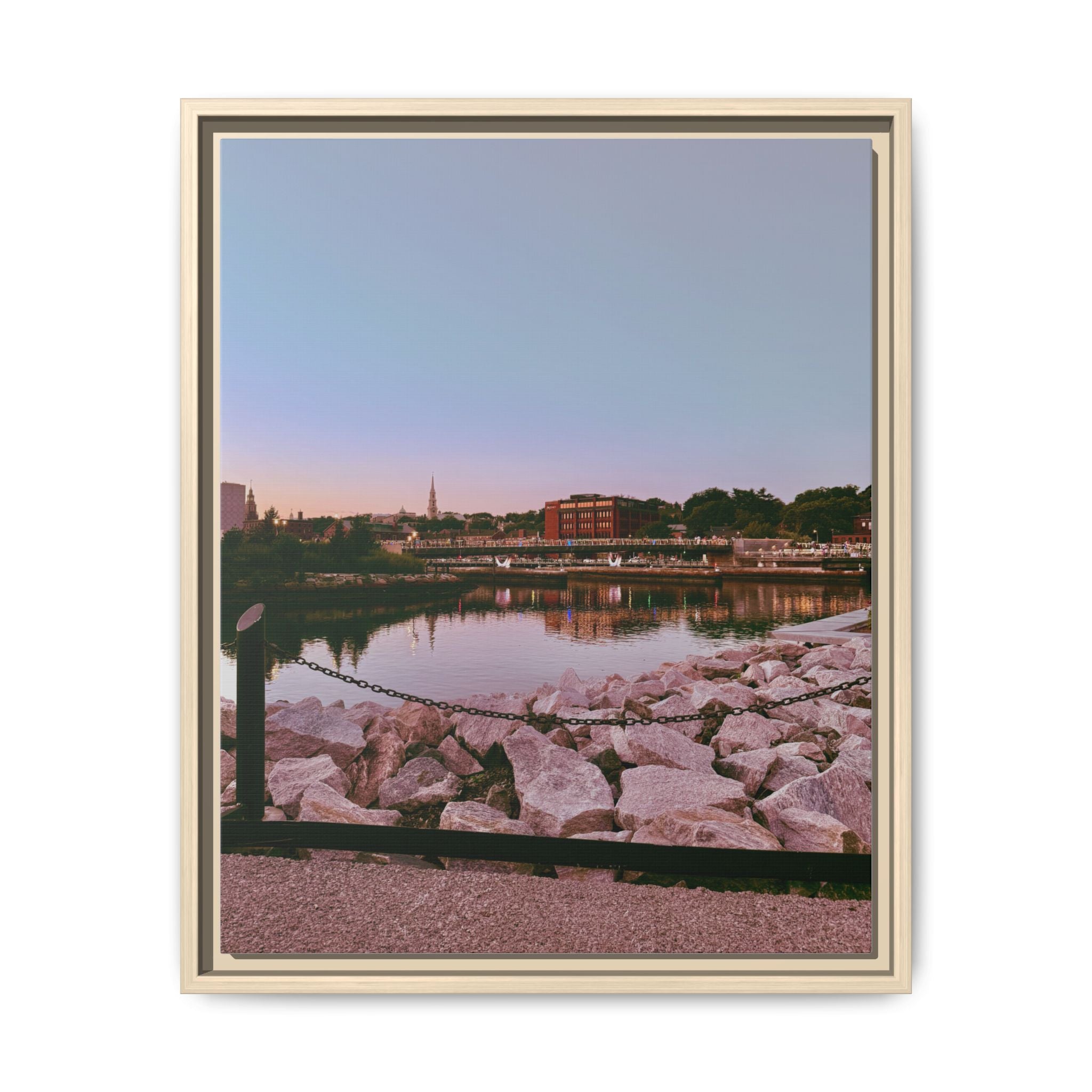 Tranquil Harbor Sunset Wall Art