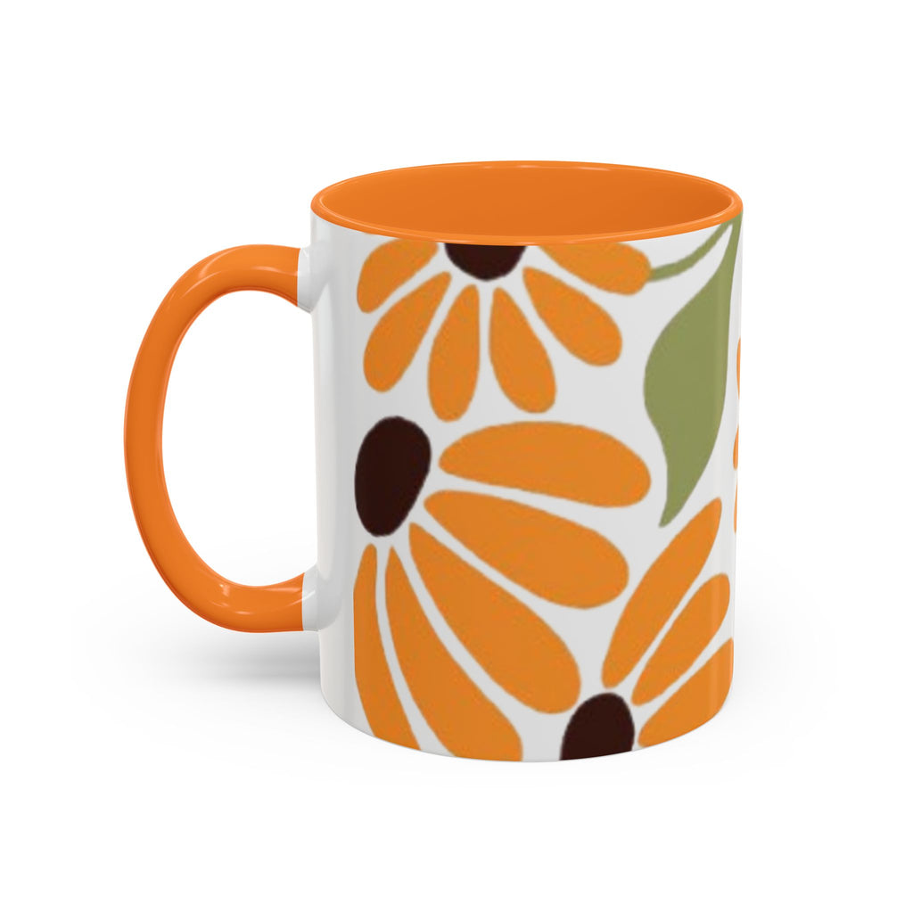 Colorful Floral Mugs, Bright Ceramic Coffee Cups