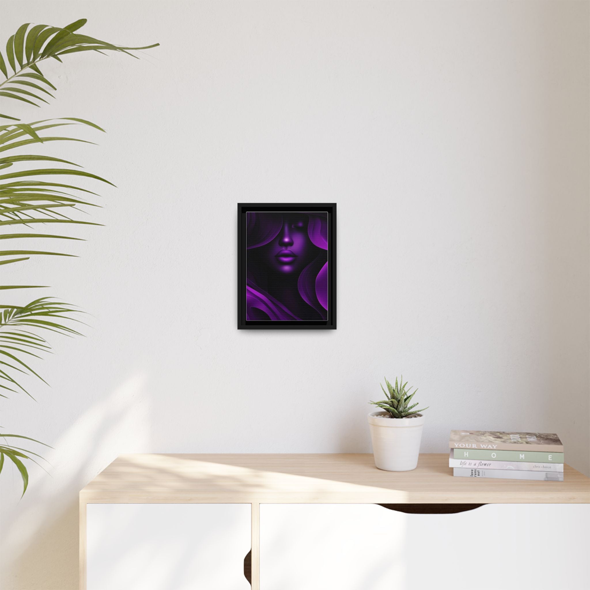 The Quiet Bloom – Purple Abstract Woman Portrait
