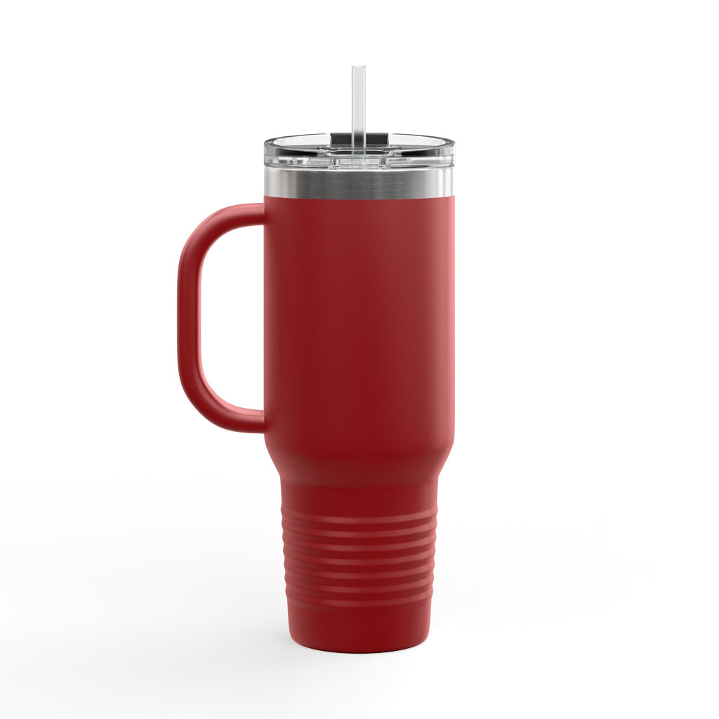 Nurse 40oz Insulated Travel Mug — Floral Stethoscope