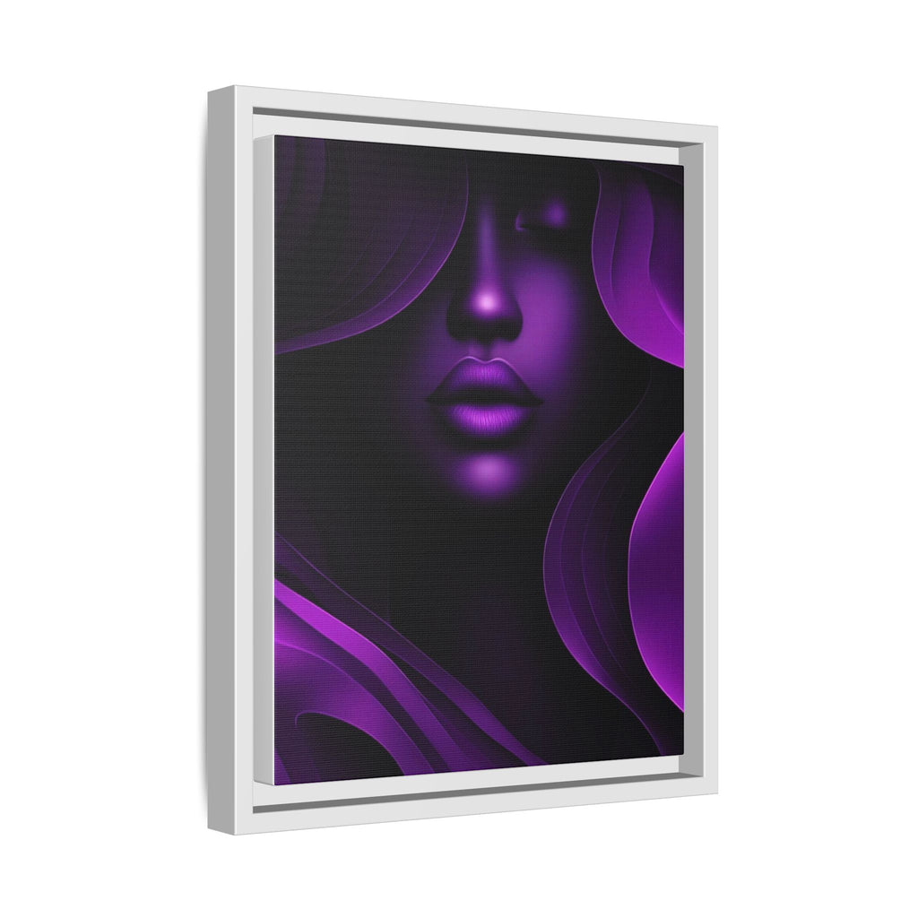 The Quiet Bloom – Purple Abstract Woman Portrait