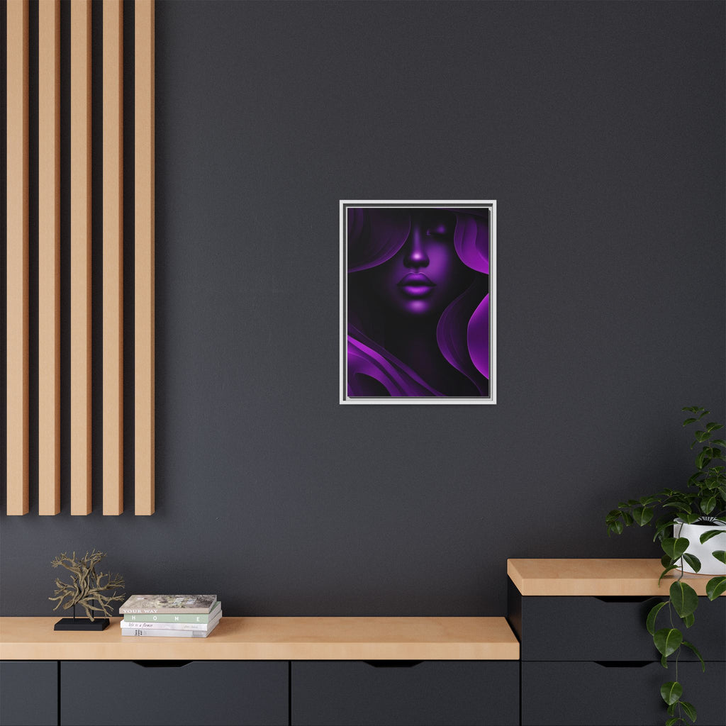 The Quiet Bloom – Purple Abstract Woman Portrait