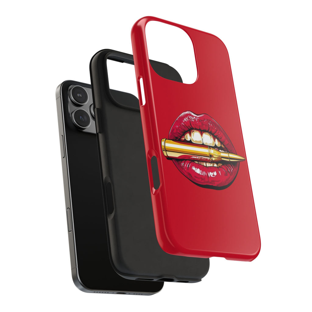 Bold Lipstick Phone Case - Tough Cover for Trendsetters, Vibrant Red Phone Skin, Fashionable Phone Accessory, Unique Gift for Her, [...]