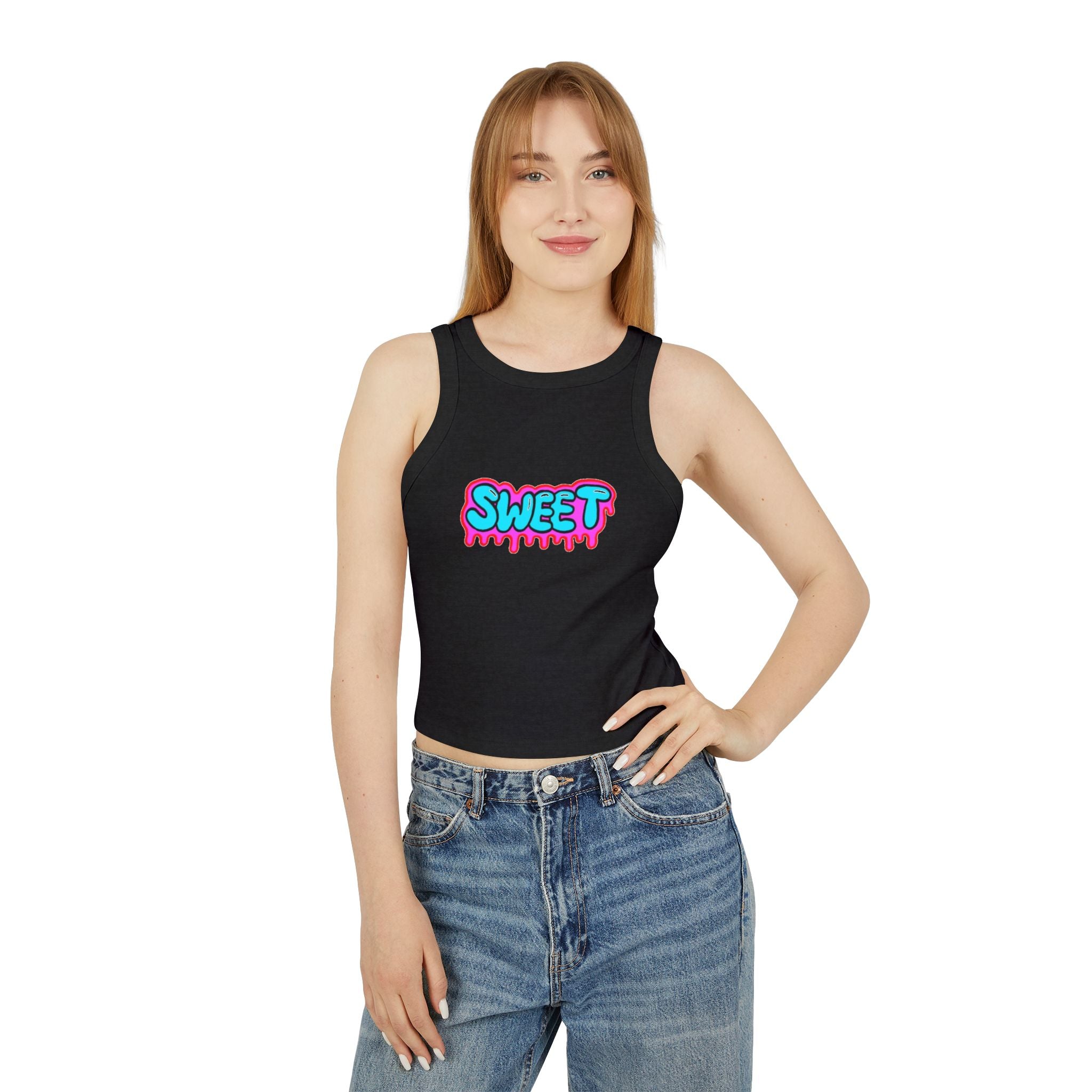Sweet Graphic Racer Tank Top