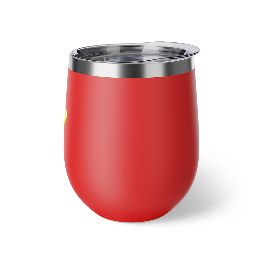 No Stress 12oz Insulated Wine Tumbler — Copper Vacuum Travel Cup