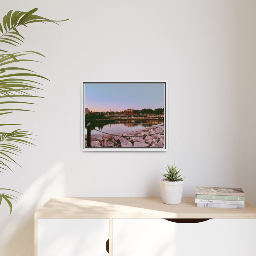 Tranquil Harbor Sunset Wall Art