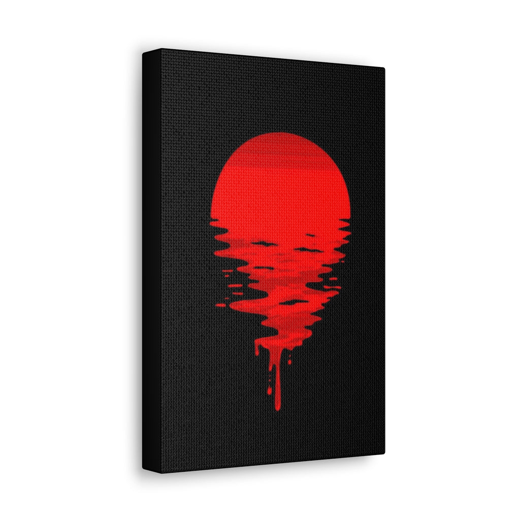 Sunset Canvas Art Print, Modern Wall Decor, Red and Black Home Decor, Abstract Art