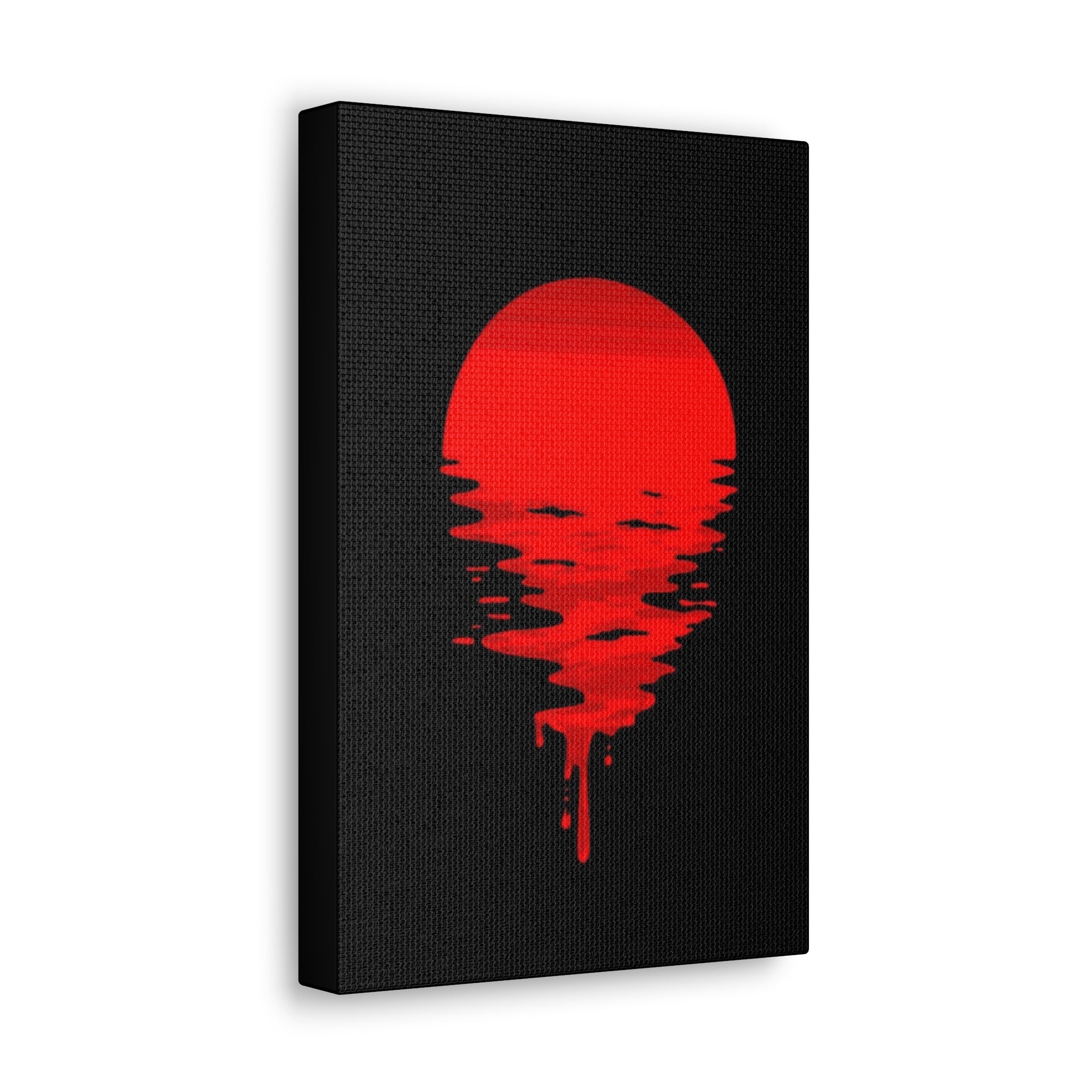 Sunset Canvas Art Print, Modern Wall Decor, Red and Black Home Decor, Abstract Art