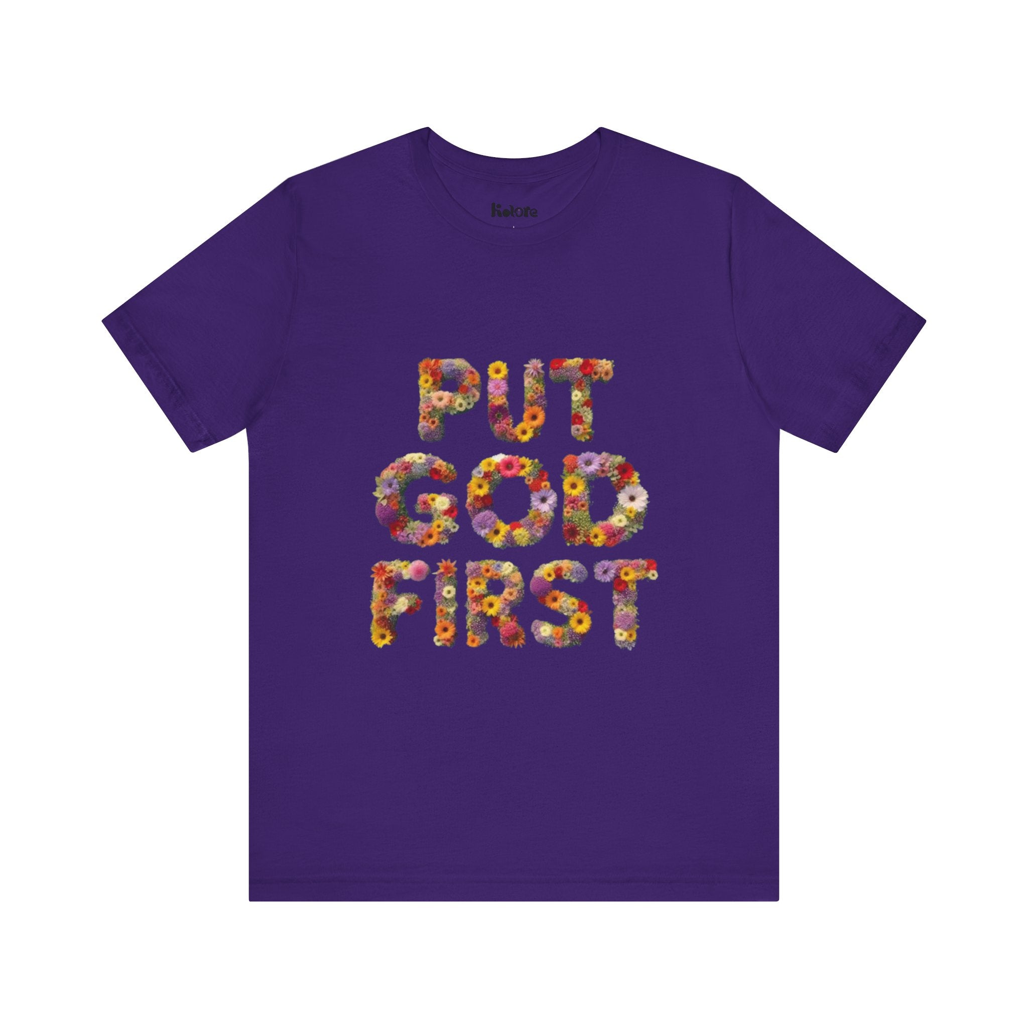 Floral Inspirational Tee, Unisex Motivational Shirt, God First T-Shirt, Gifts for Him and Her, Faith-Based Apparel
