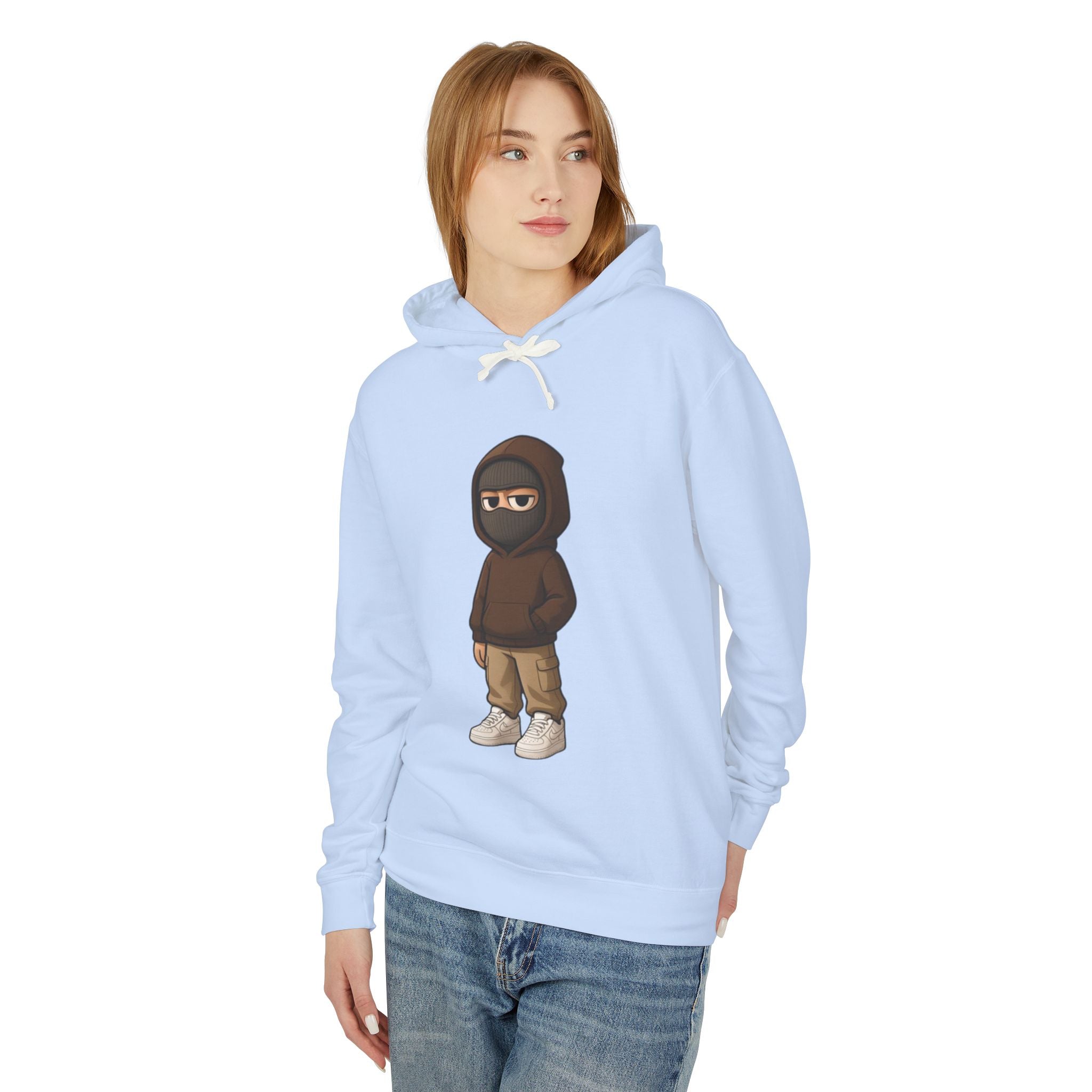 Streetwear Ninja Character Graphic Hoodie