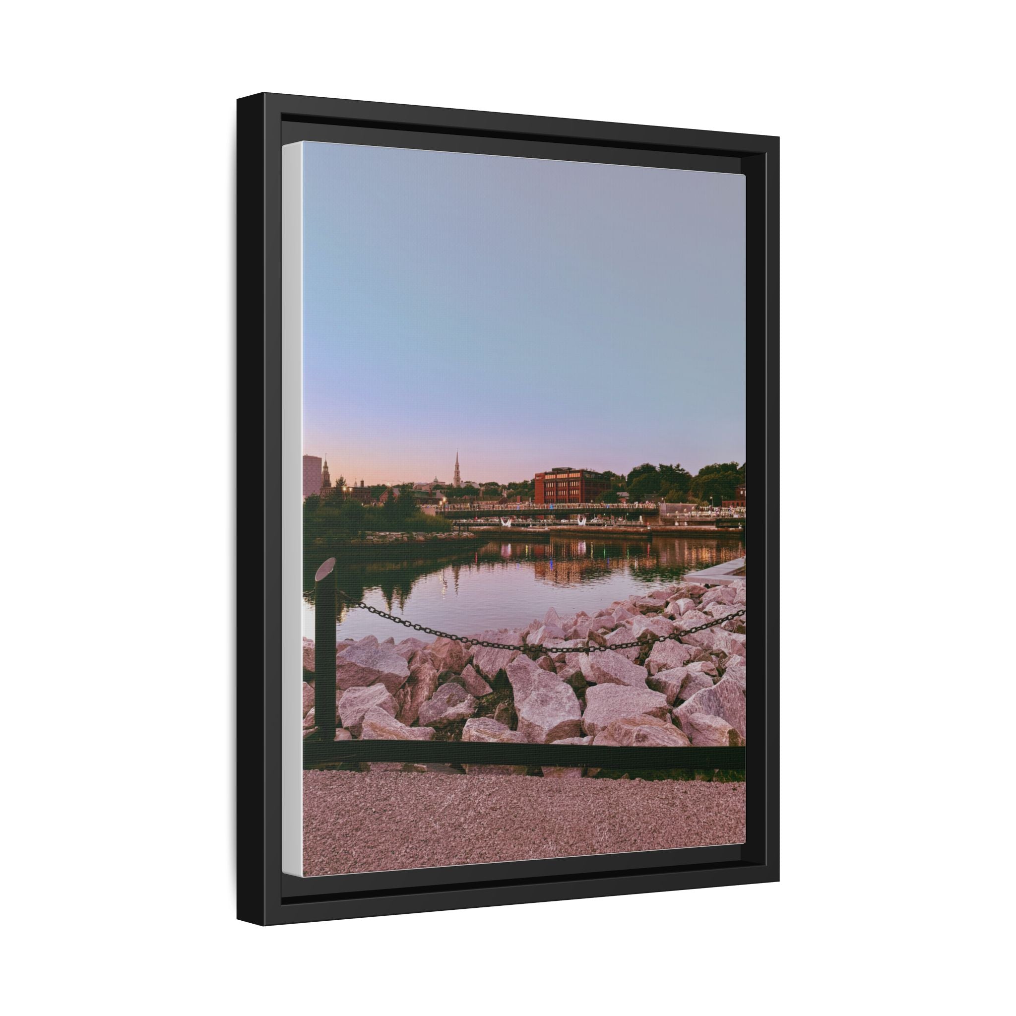 Tranquil Harbor Sunset Wall Art