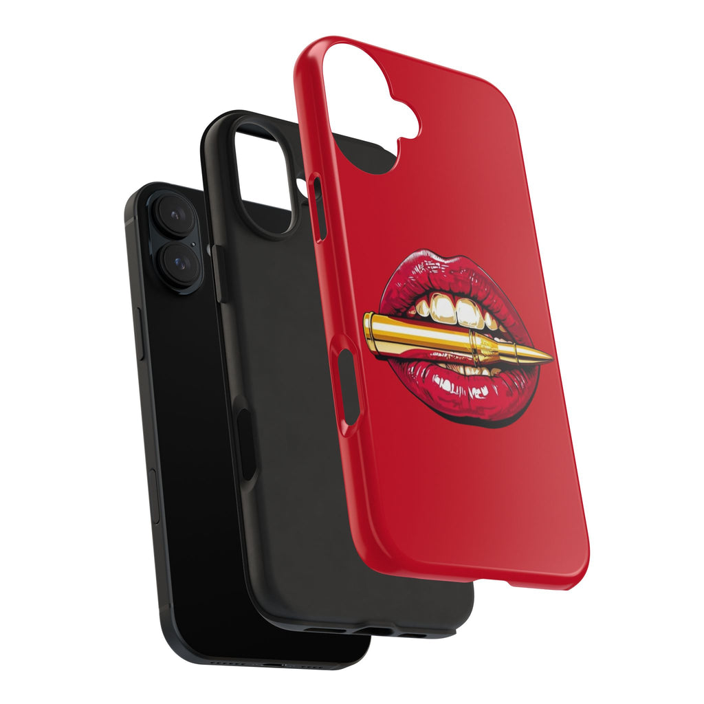Bold Lipstick Phone Case - Tough Cover for Trendsetters, Vibrant Red Phone Skin, Fashionable Phone Accessory, Unique Gift for Her, [...]