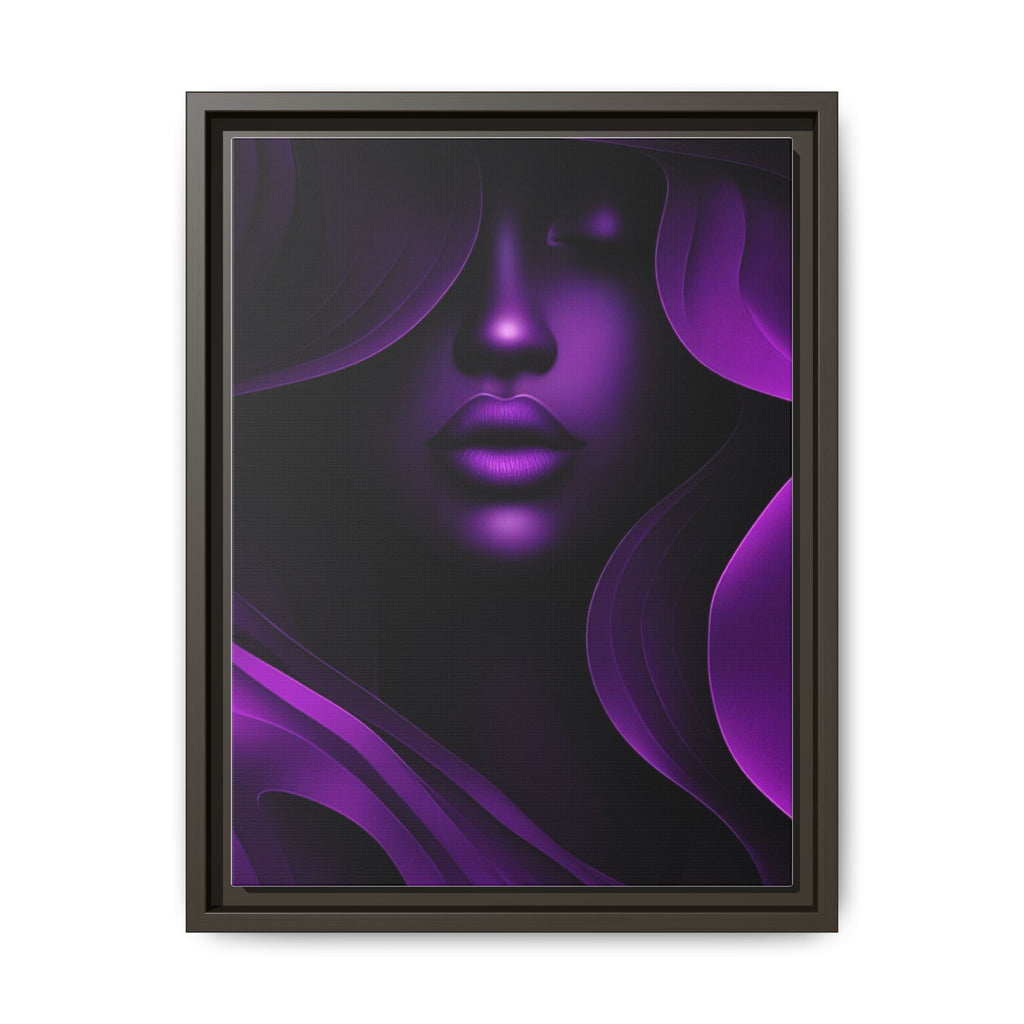 The Quiet Bloom – Purple Abstract Woman Portrait