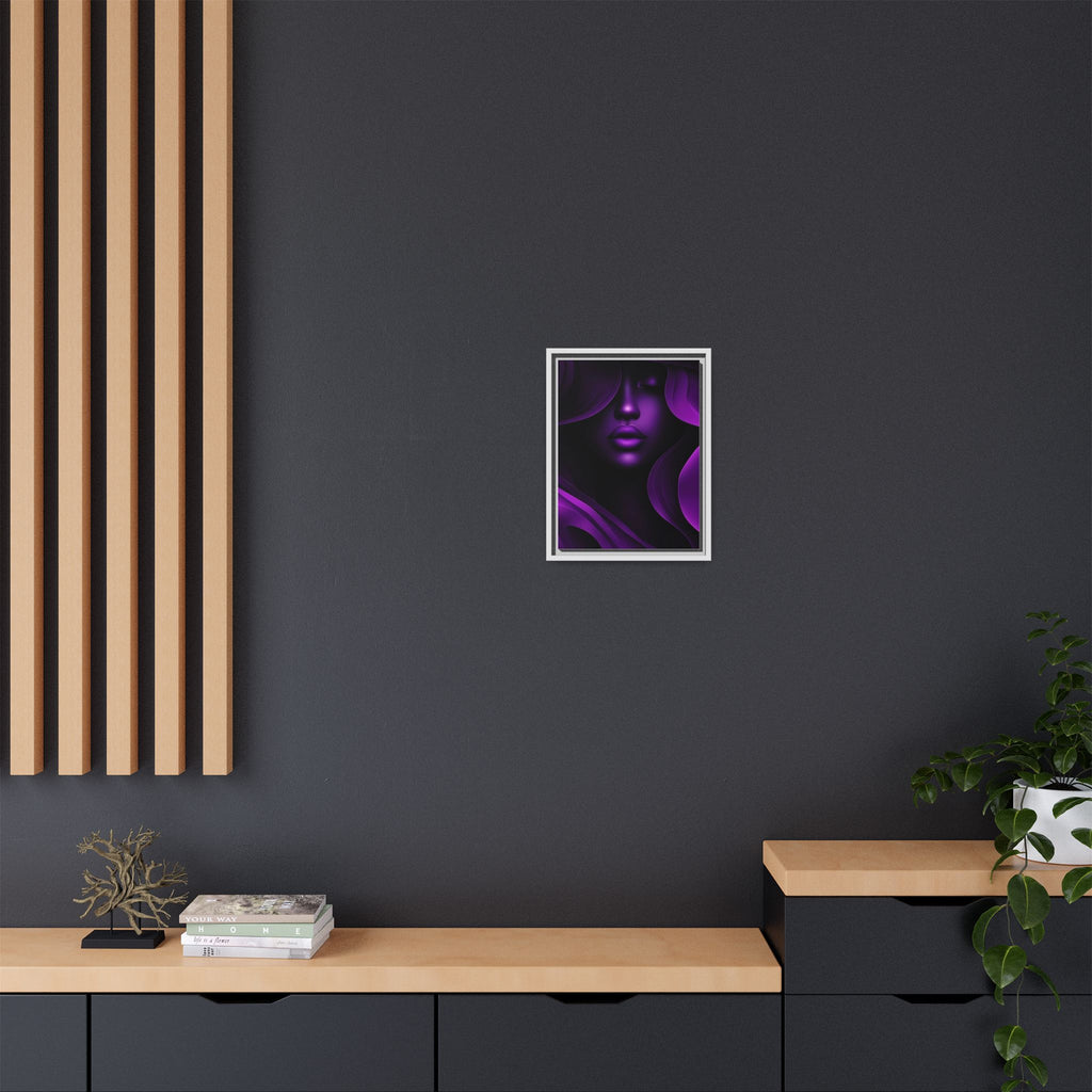 The Quiet Bloom – Purple Abstract Woman Portrait