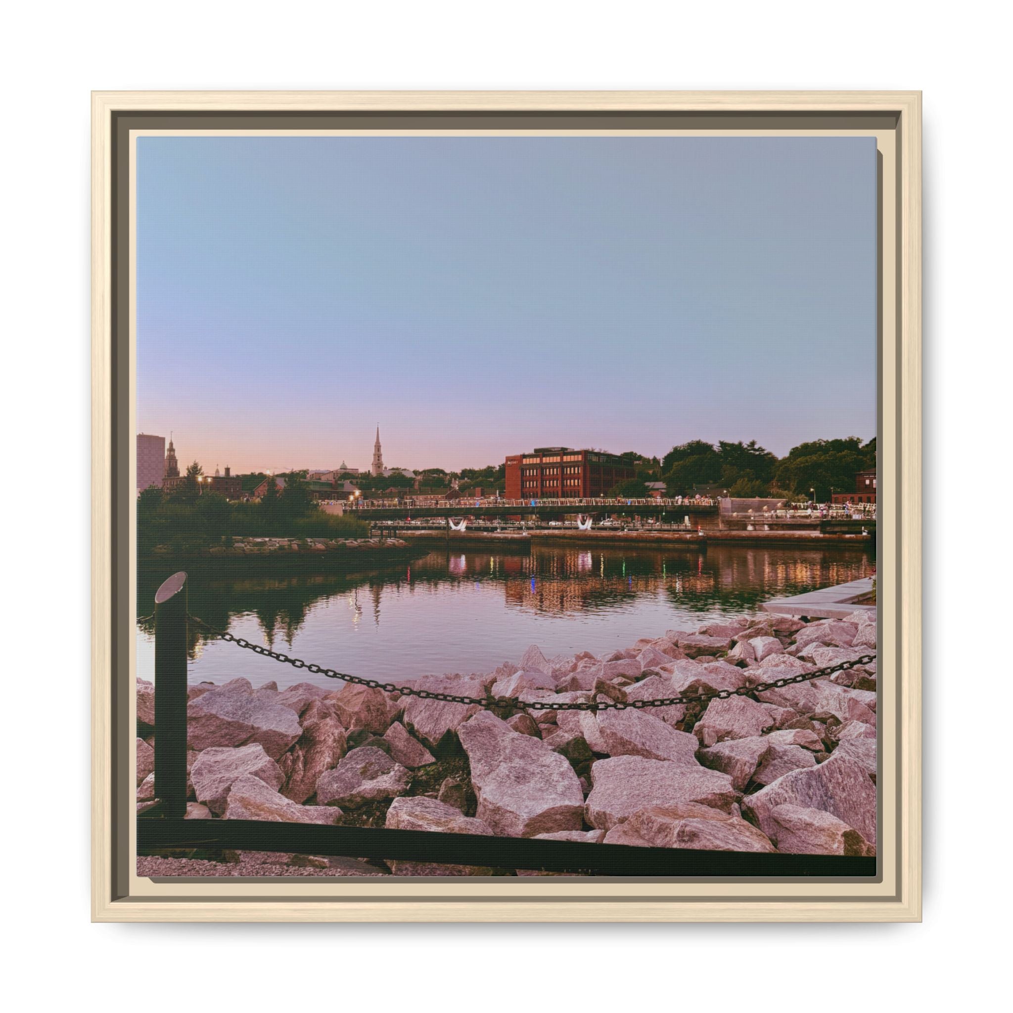 Tranquil Harbor Sunset Wall Art