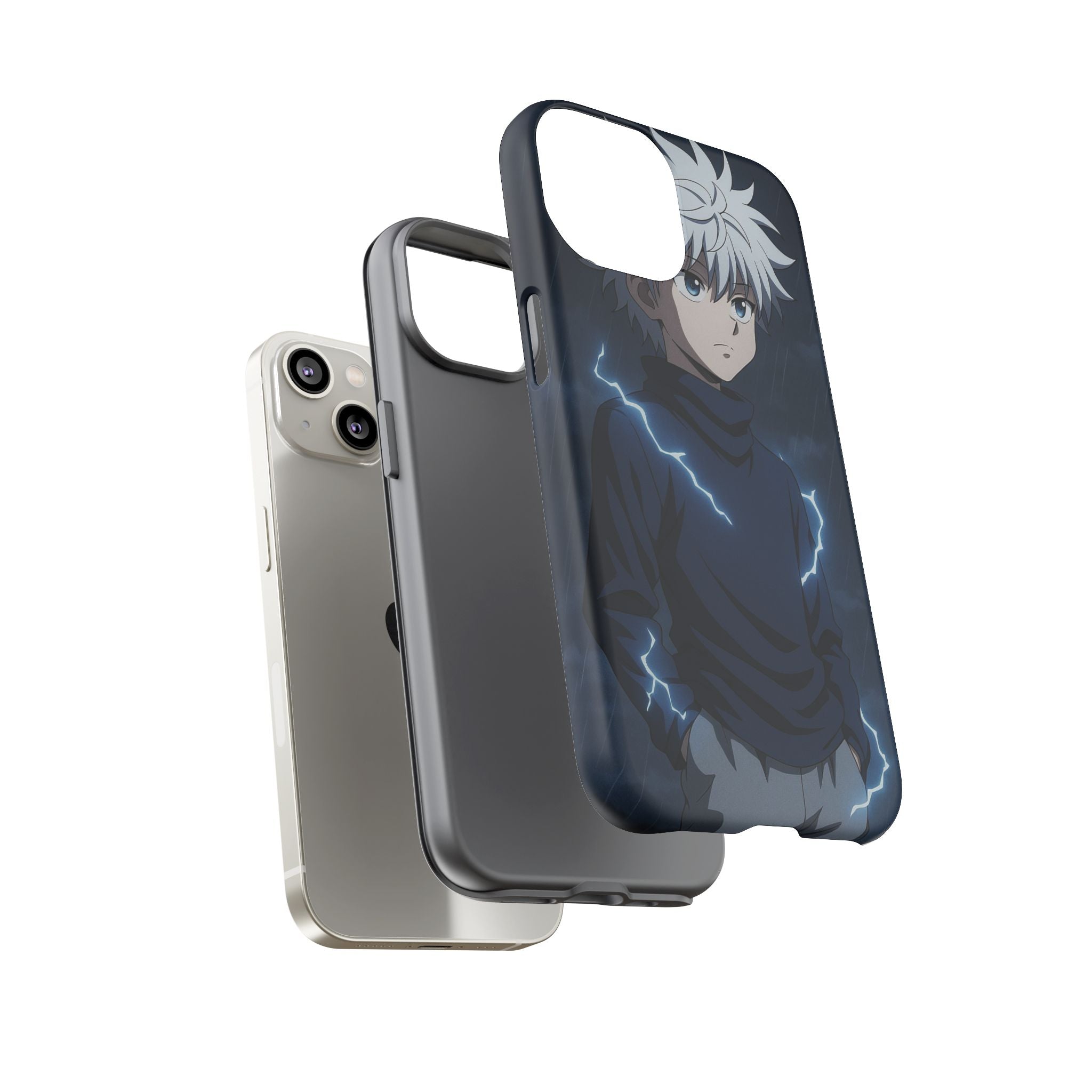Anime Phone Case Featuring Lightning Design,