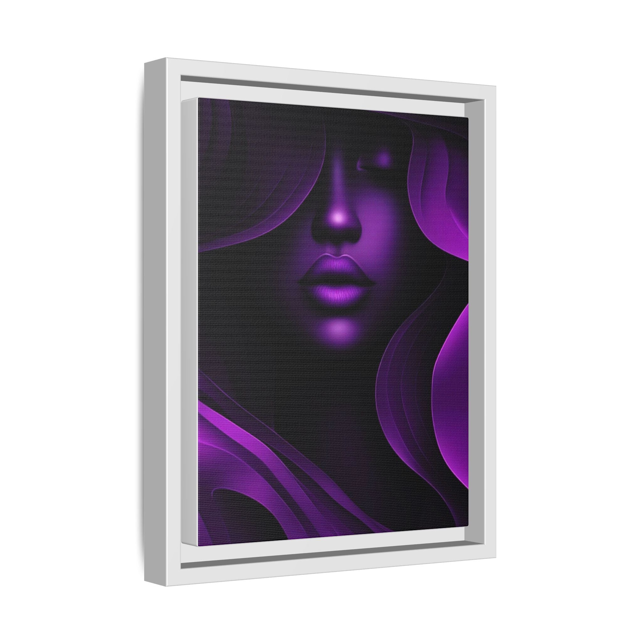 The Quiet Bloom – Purple Abstract Woman Portrait