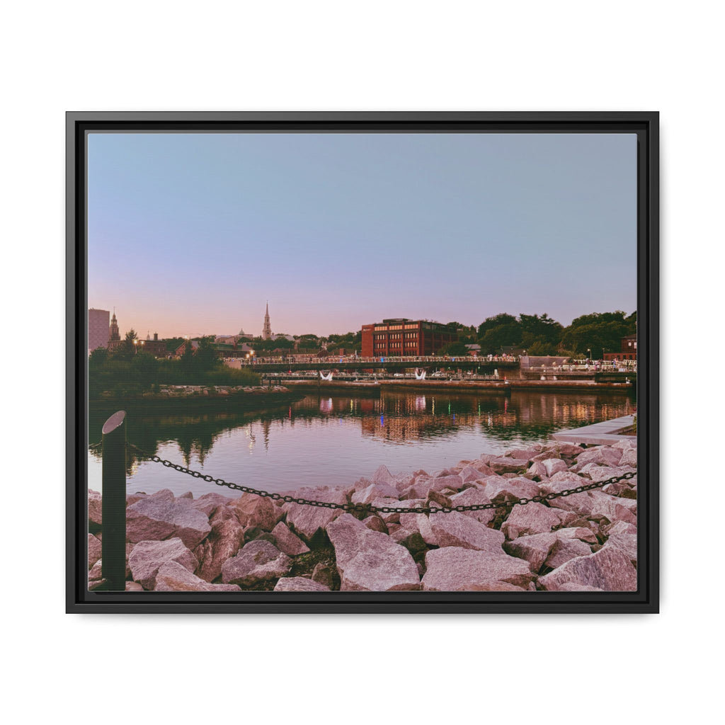 Tranquil Harbor Sunset Wall Art