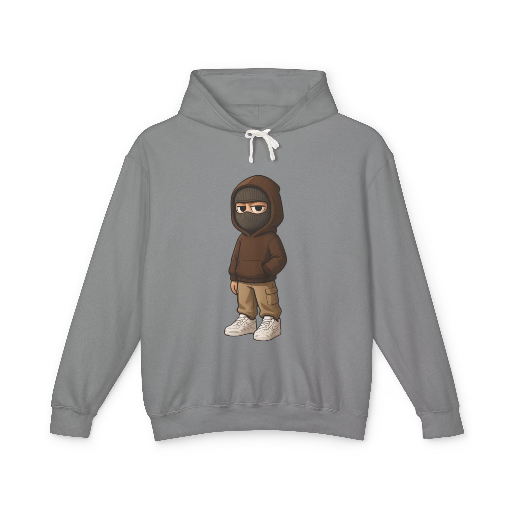 Streetwear Ninja Character Graphic Hoodie