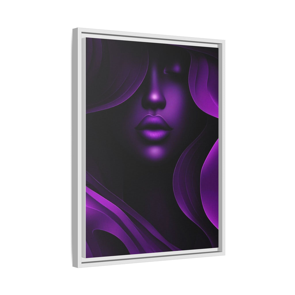 The Quiet Bloom – Purple Abstract Woman Portrait
