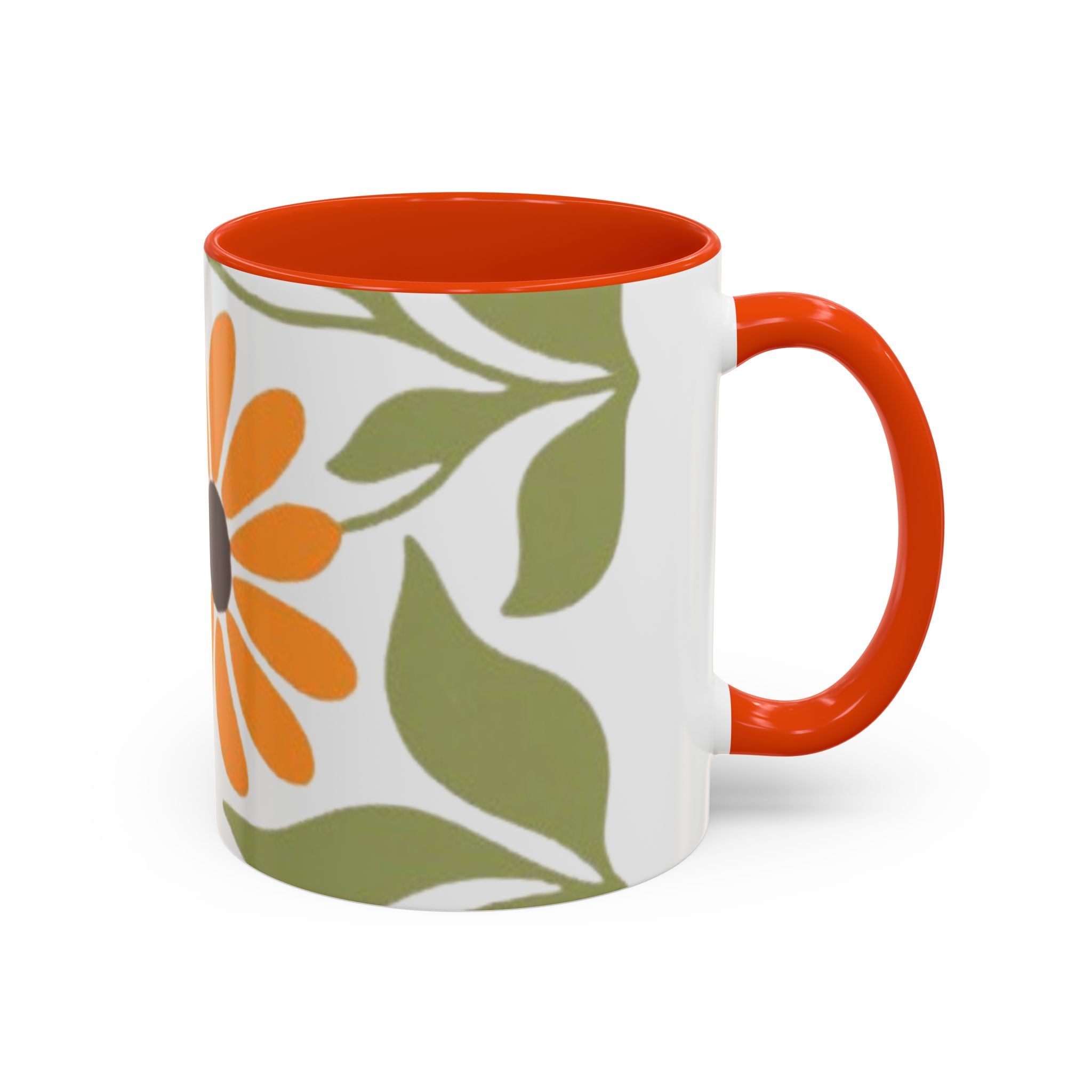 Colorful Floral Mugs, Bright Ceramic Coffee Cups
