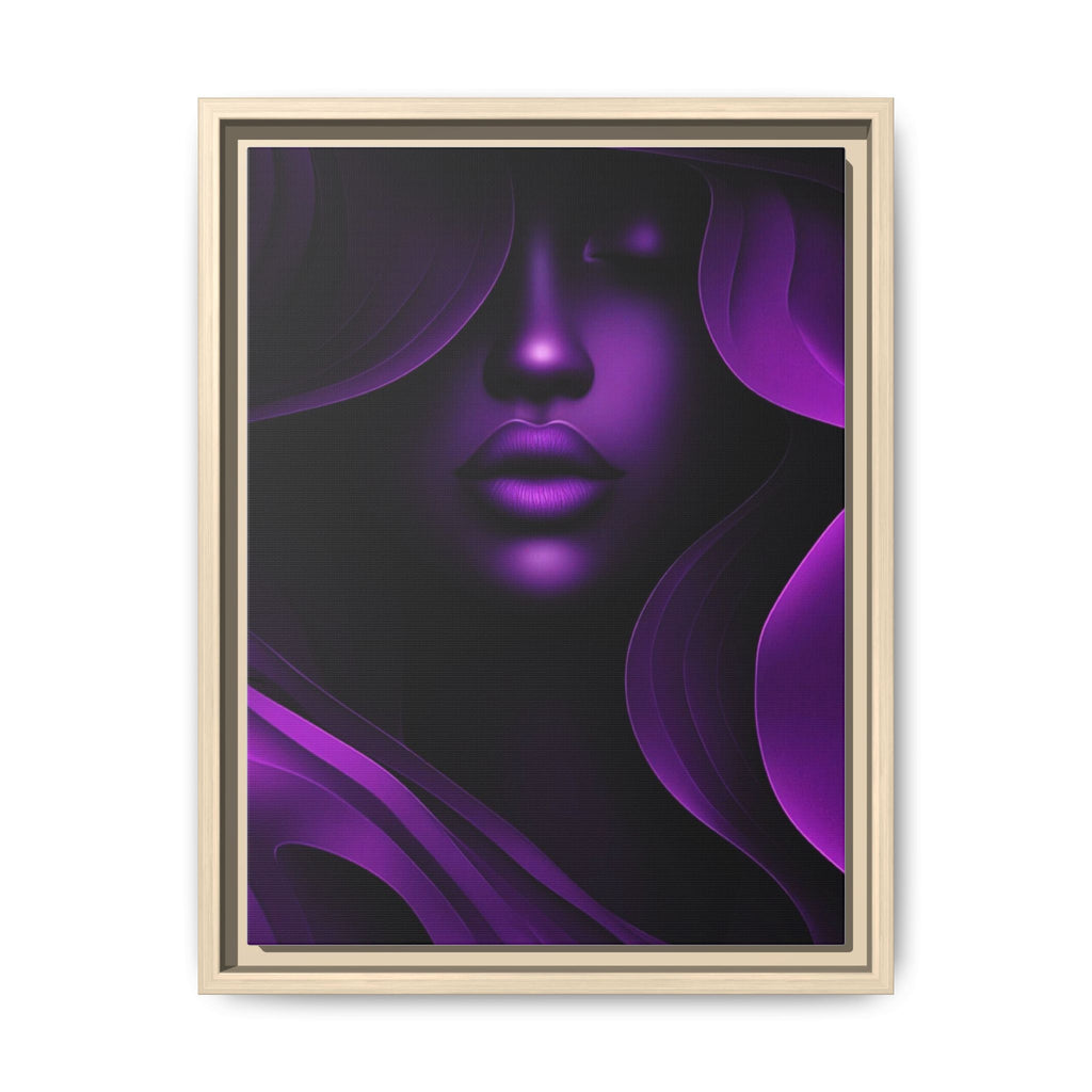 The Quiet Bloom – Purple Abstract Woman Portrait
