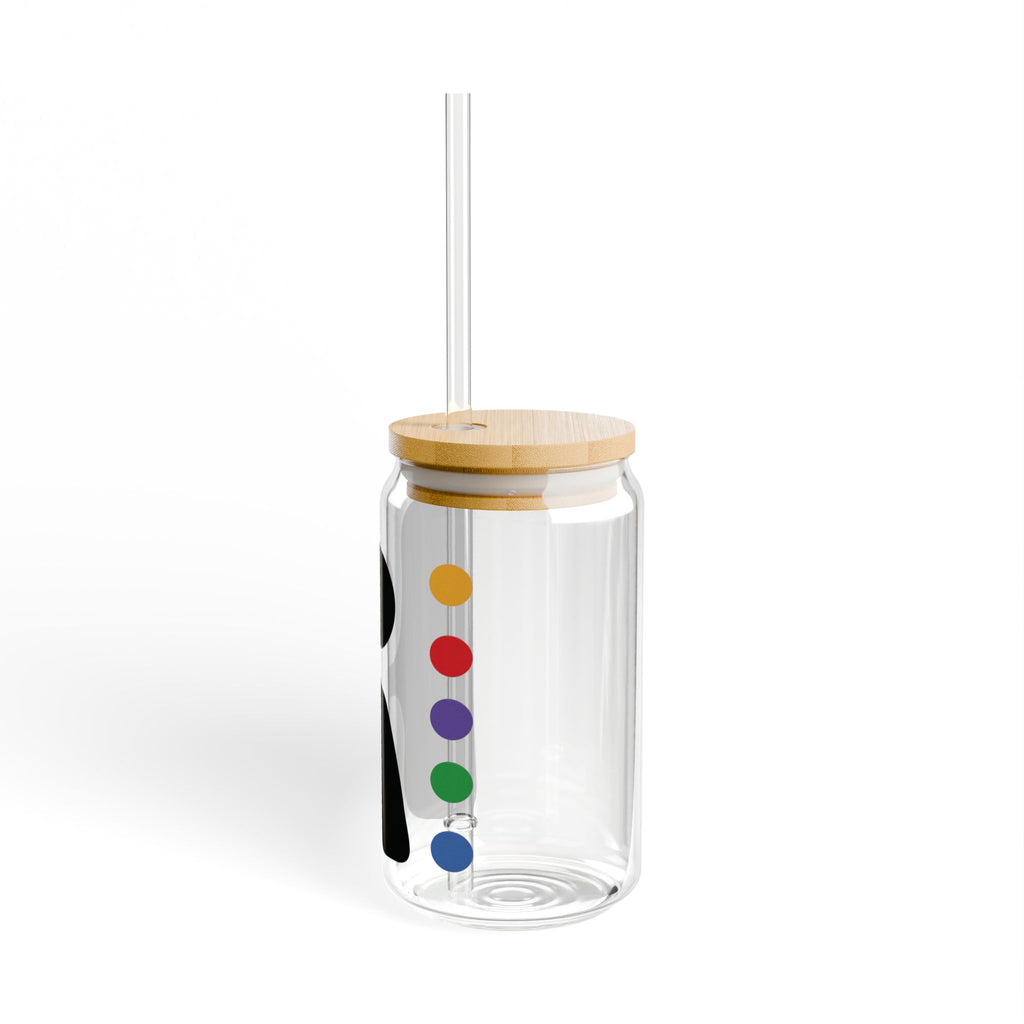 Kolore Sipper Glass 16oz | Clear Tumbler with Straw