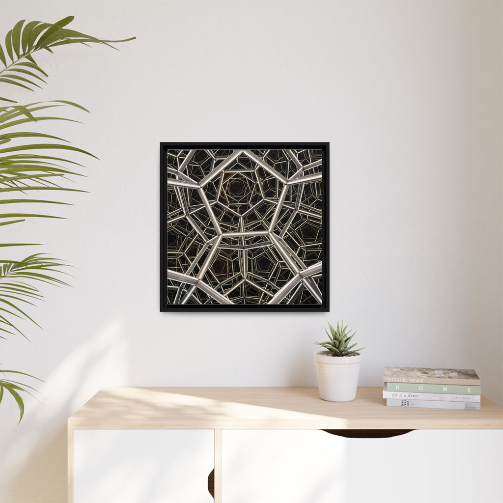 Framed Wall Art Print, Modern Geometric Canvas, Abstract Home Decor, Unique Gift, Stylish Office Art, Contemporary Room Decor