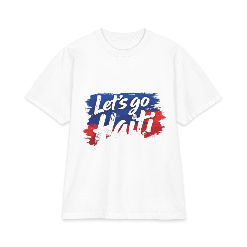 Let's Go Haiti T-Shirt — Patriotic Red & Blue Graphic Tee