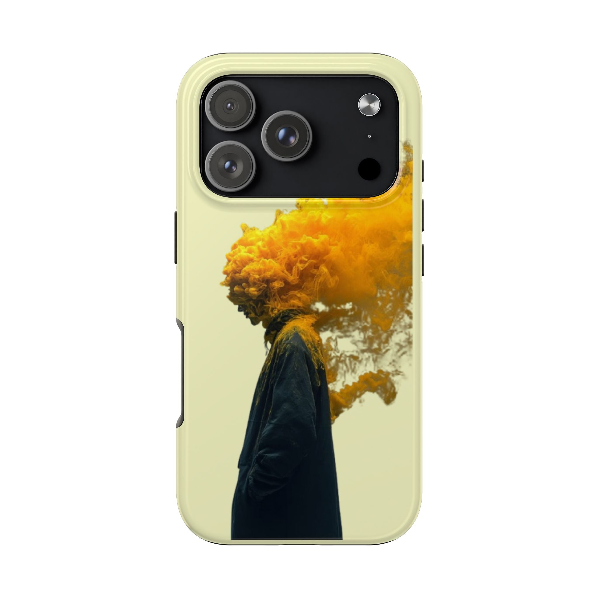 Surreal Yellow Smoke Head Protective Cover