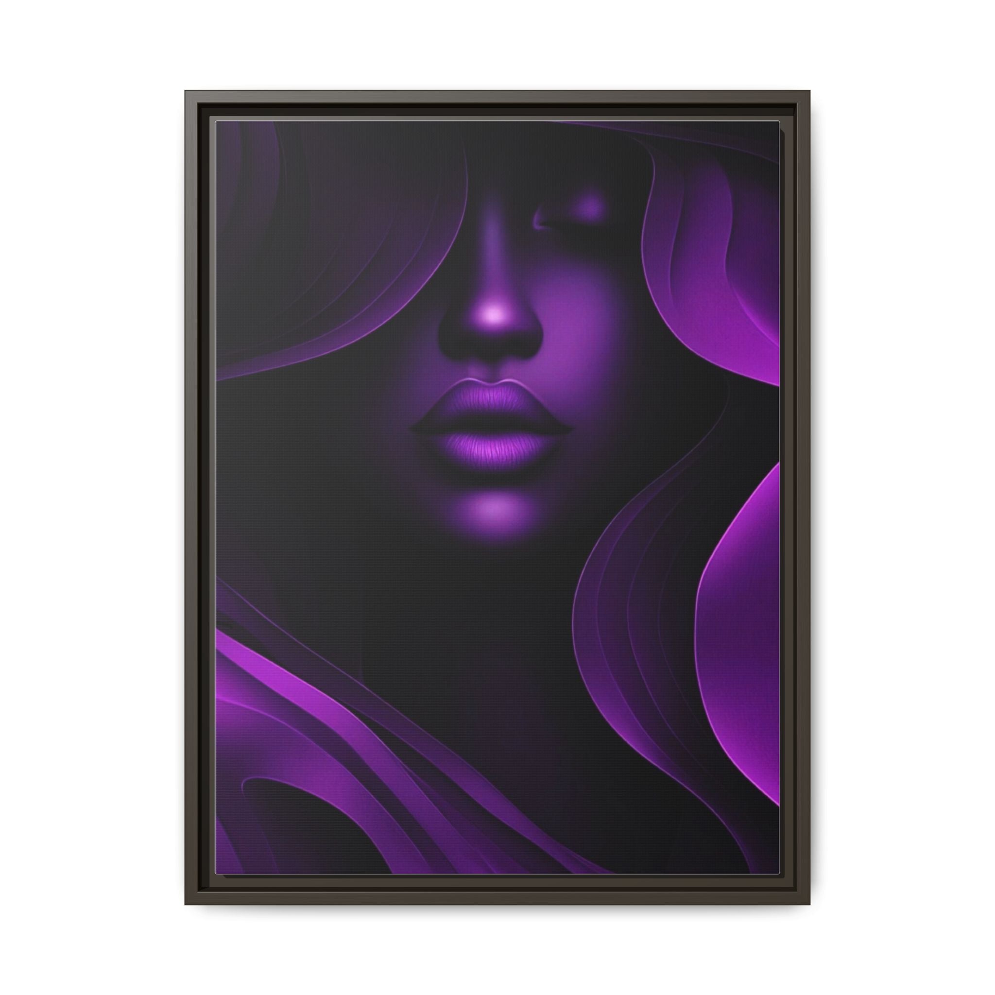 The Quiet Bloom – Purple Abstract Woman Portrait