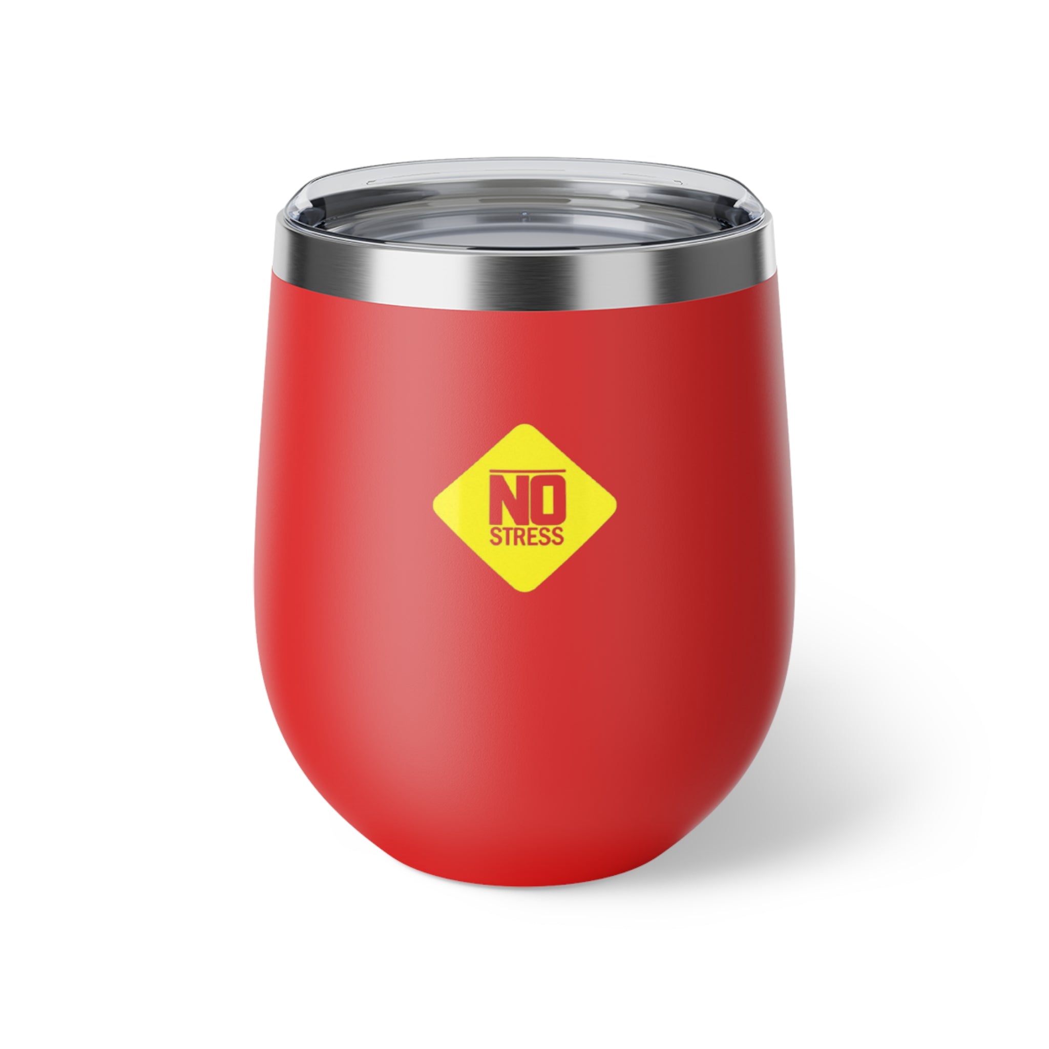No Stress 12oz Insulated Wine Tumbler — Copper Vacuum Travel Cup