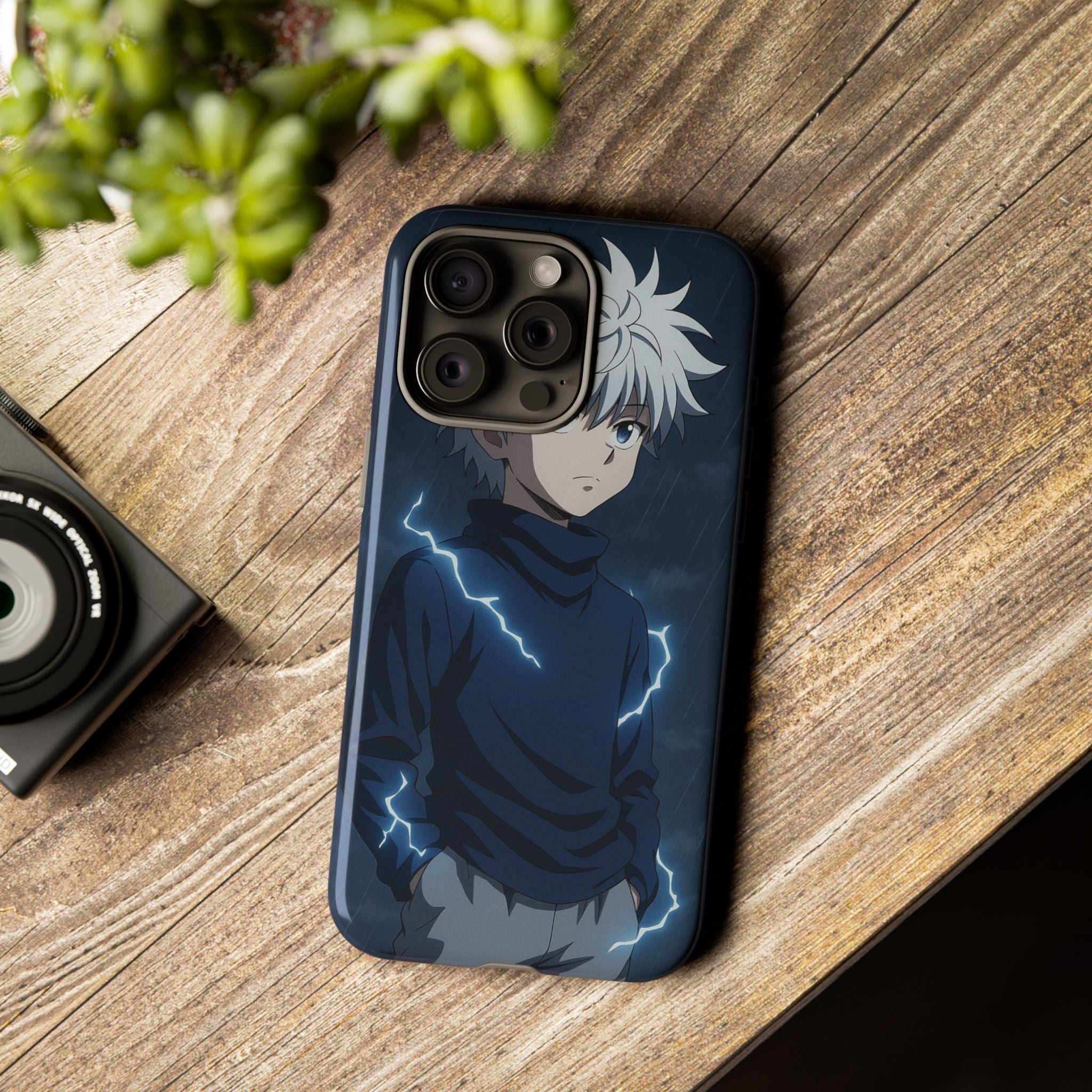 Anime Phone Case Featuring Lightning Design,