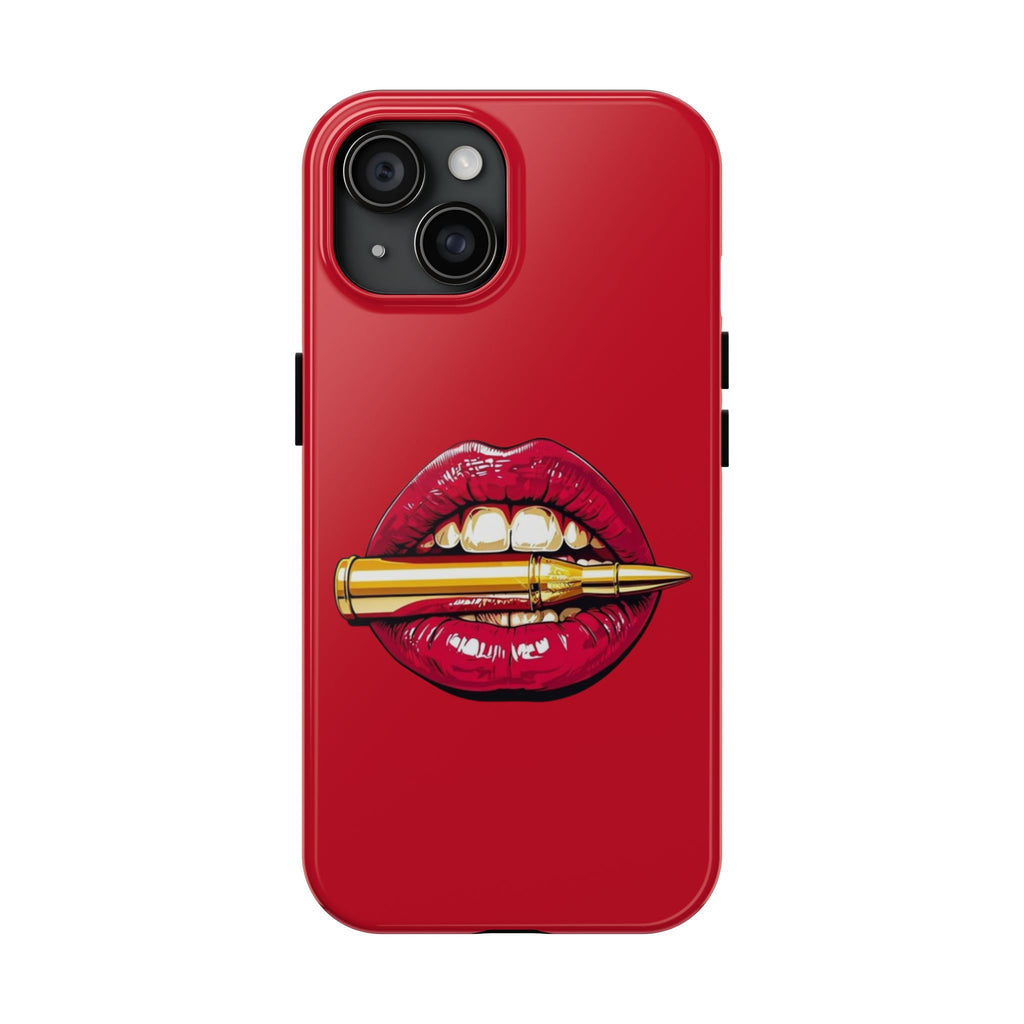 Bold Lipstick Phone Case - Tough Cover for Trendsetters, Vibrant Red Phone Skin, Fashionable Phone Accessory, Unique Gift for Her, [...]