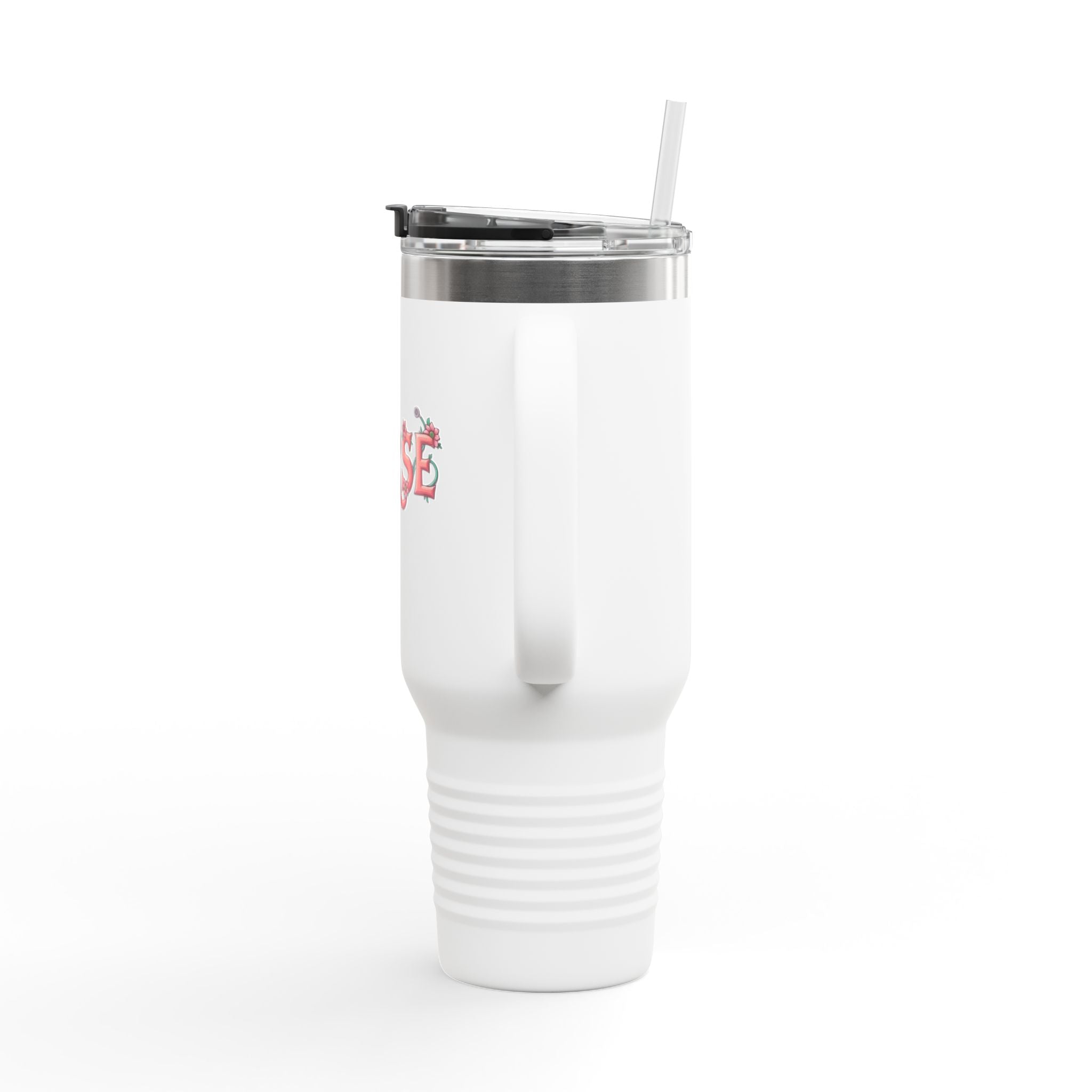 Nurse 40oz Insulated Travel Mug — Floral Stethoscope