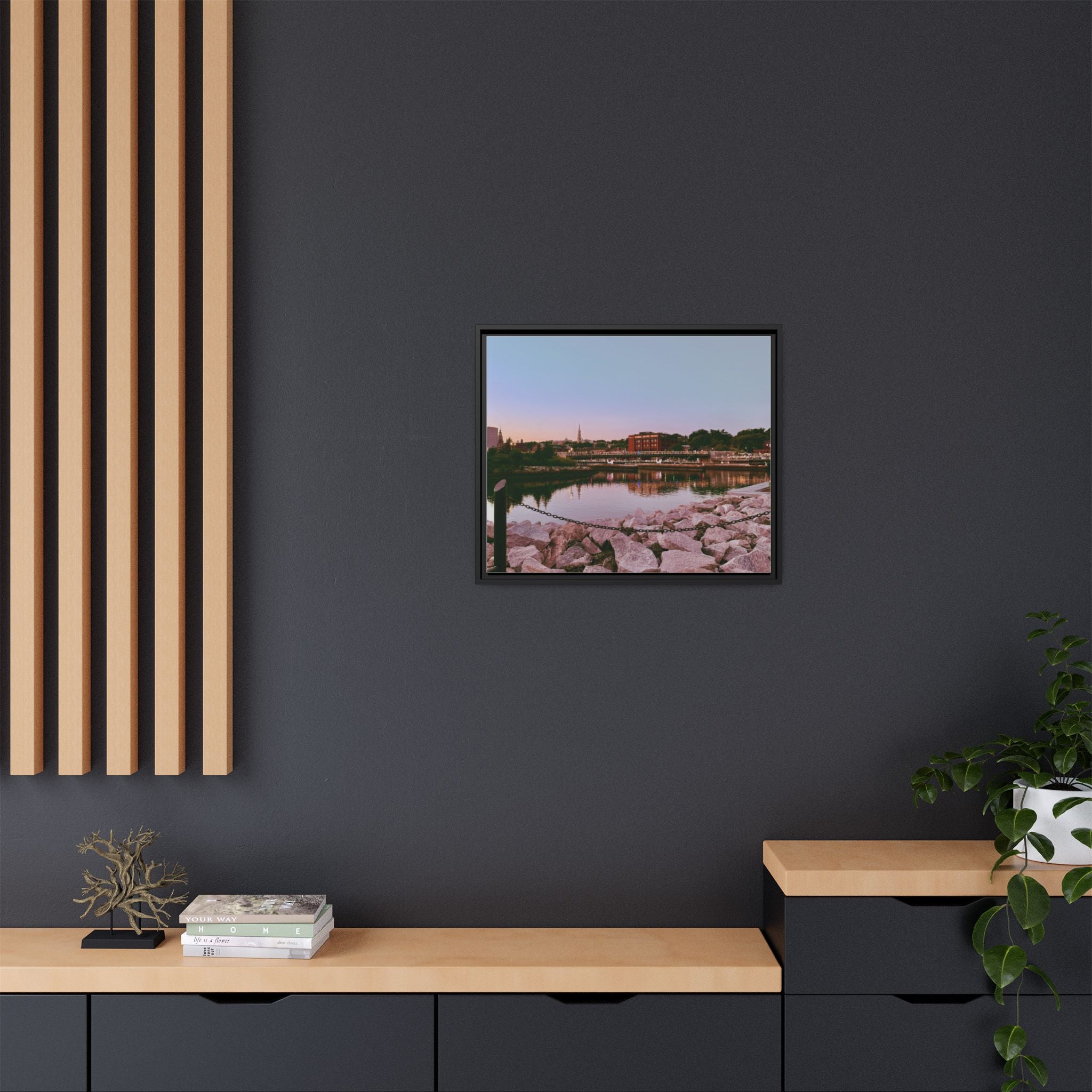 Tranquil Harbor Sunset Wall Art