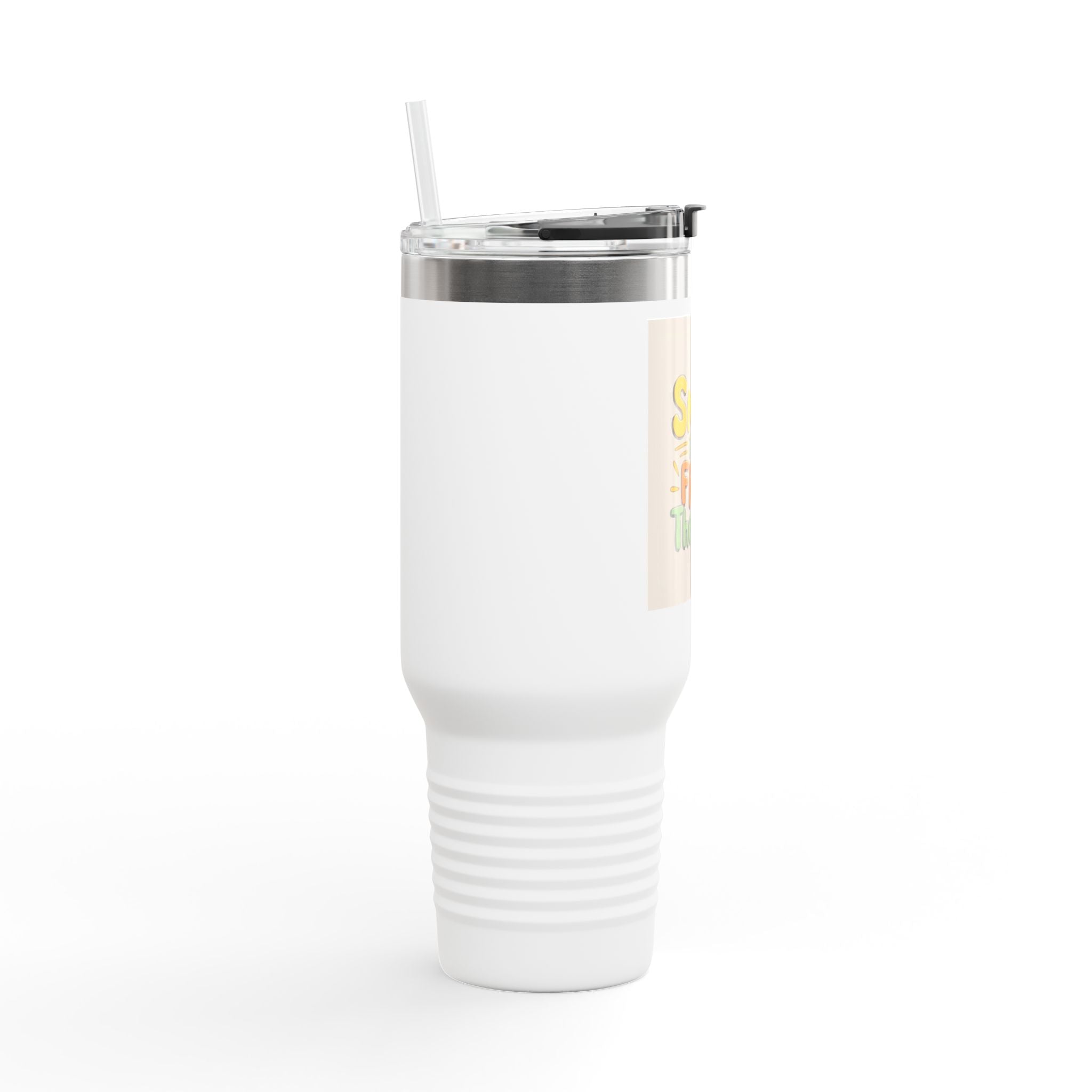 Smile, It's Free Therapy Insulated Travel Mug,