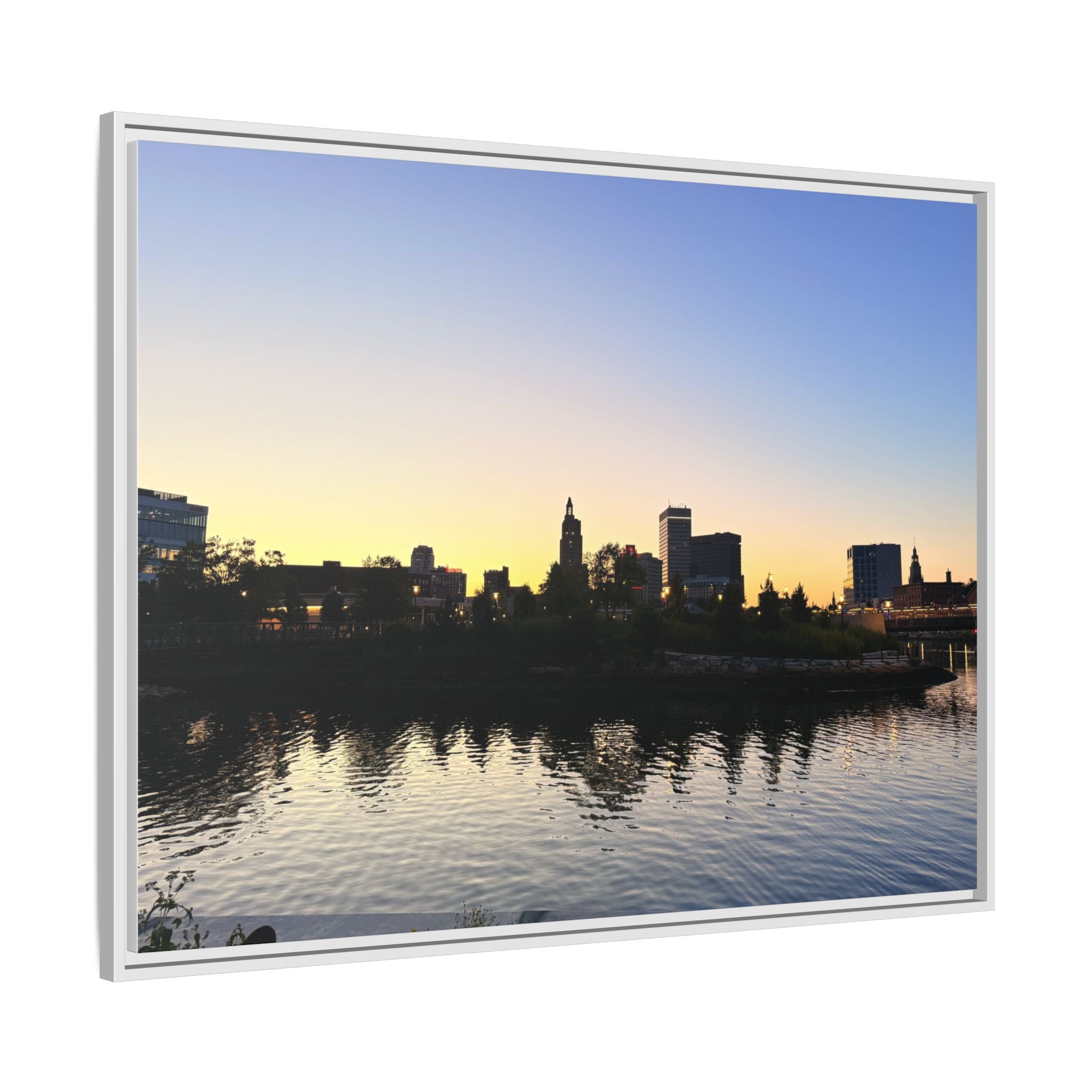 City Skyline Sunset Wall Art