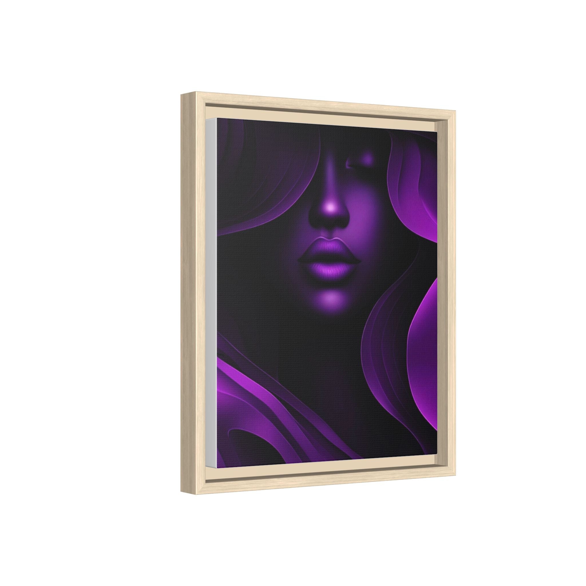 The Quiet Bloom – Purple Abstract Woman Portrait