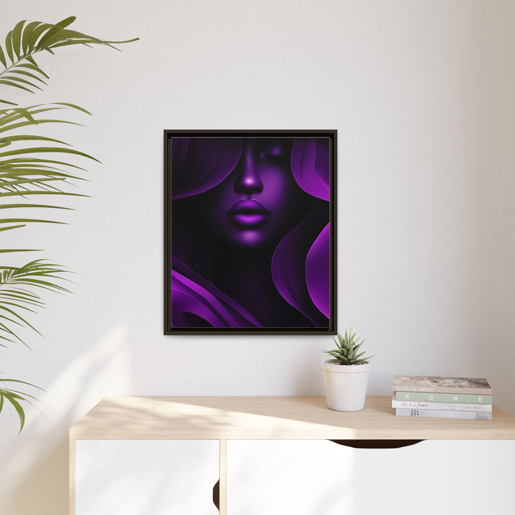 The Quiet Bloom – Purple Abstract Woman Portrait