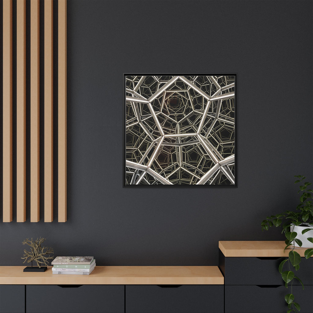 Framed Wall Art Print, Modern Geometric Canvas, Abstract Home Decor, Unique Gift, Stylish Office Art, Contemporary Room Decor