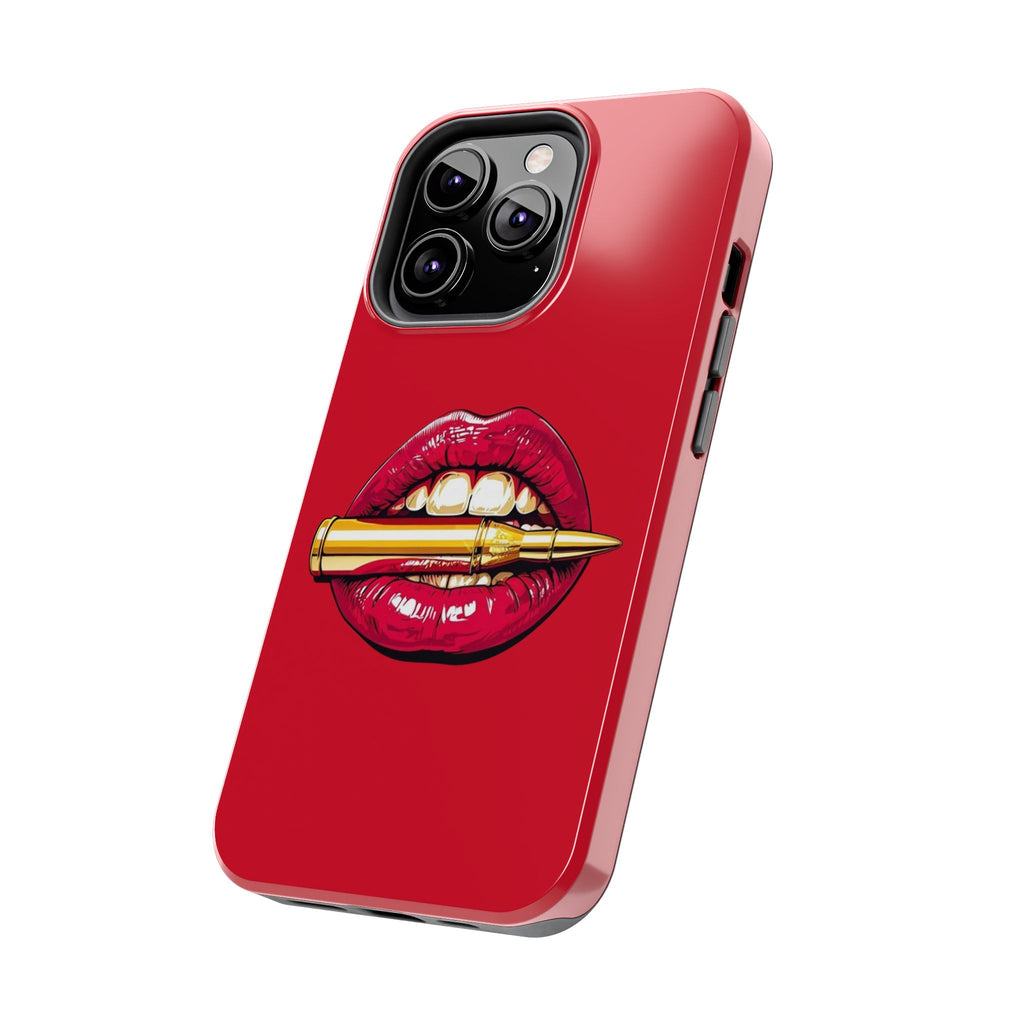 Bold Lipstick Phone Case - Tough Cover for Trendsetters, Vibrant Red Phone Skin, Fashionable Phone Accessory, Unique Gift for Her, [...]